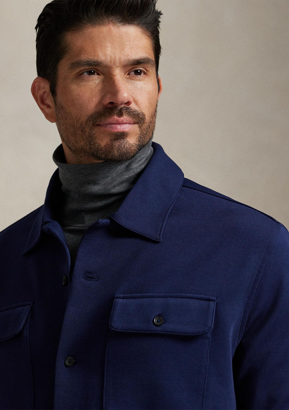 Big & Tall Double-Knit Camp Shirt