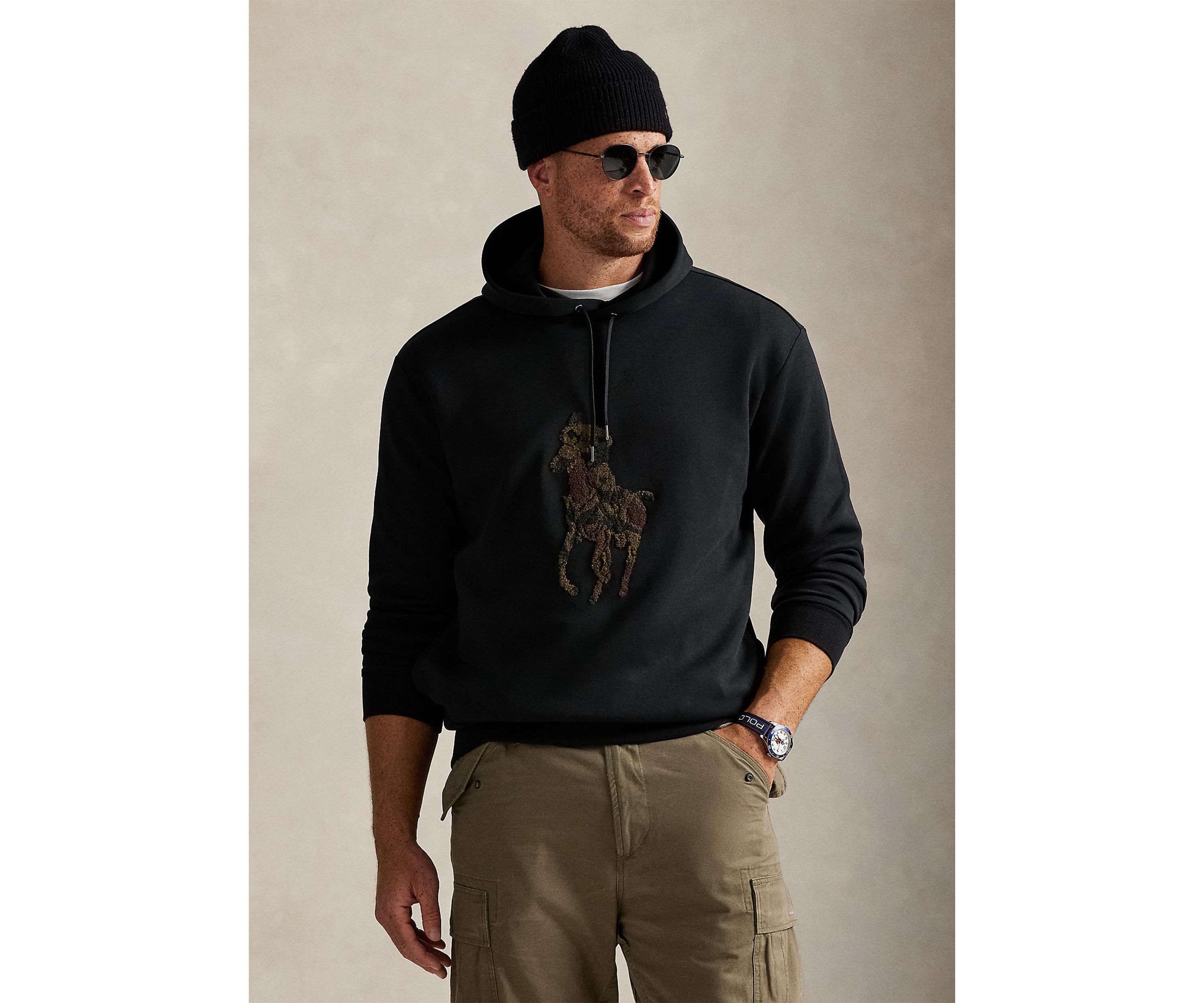 Big & Tall Camo Big Pony Double-Knit Hoodie