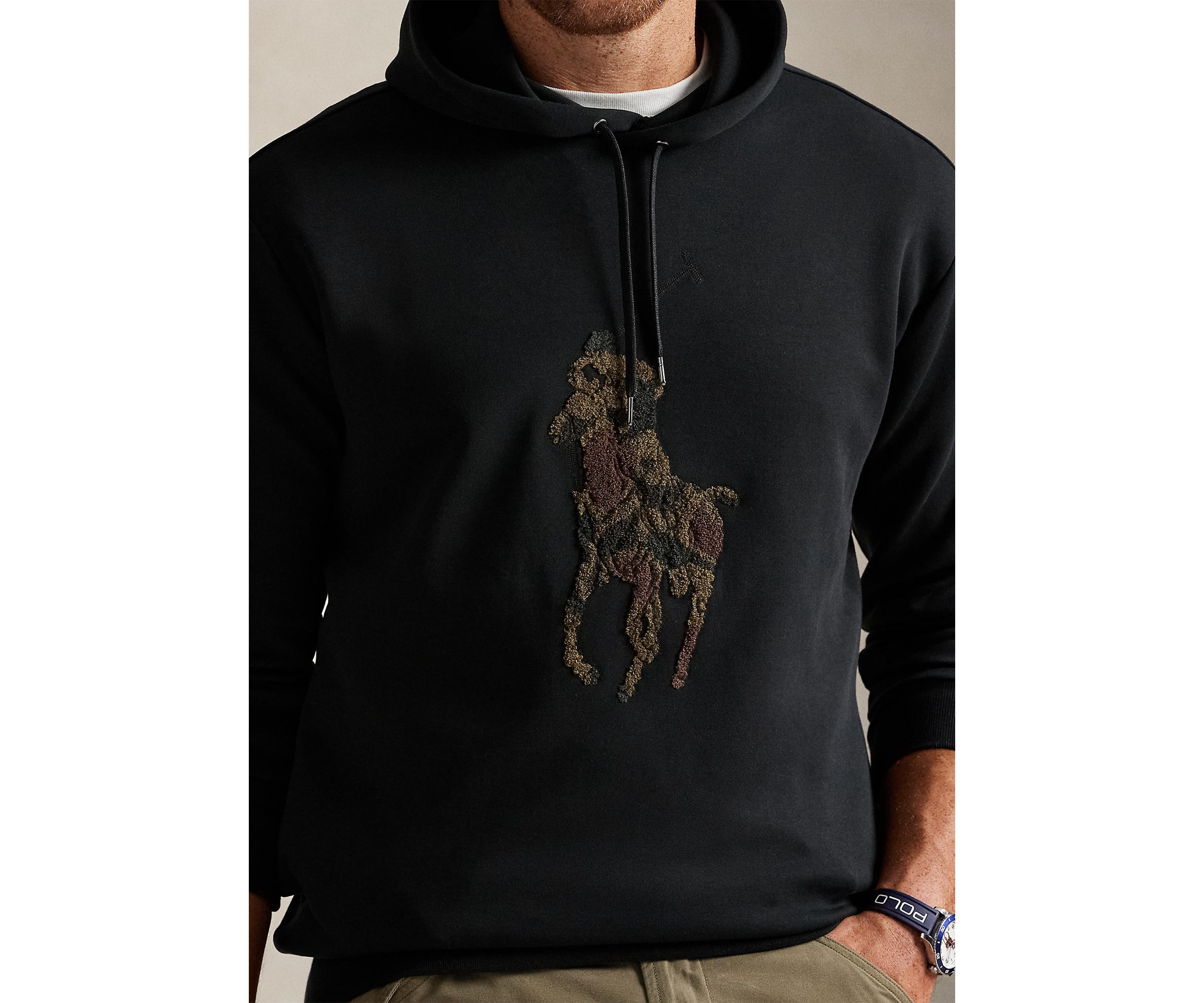 Big & Tall Camo Big Pony Double-Knit Hoodie