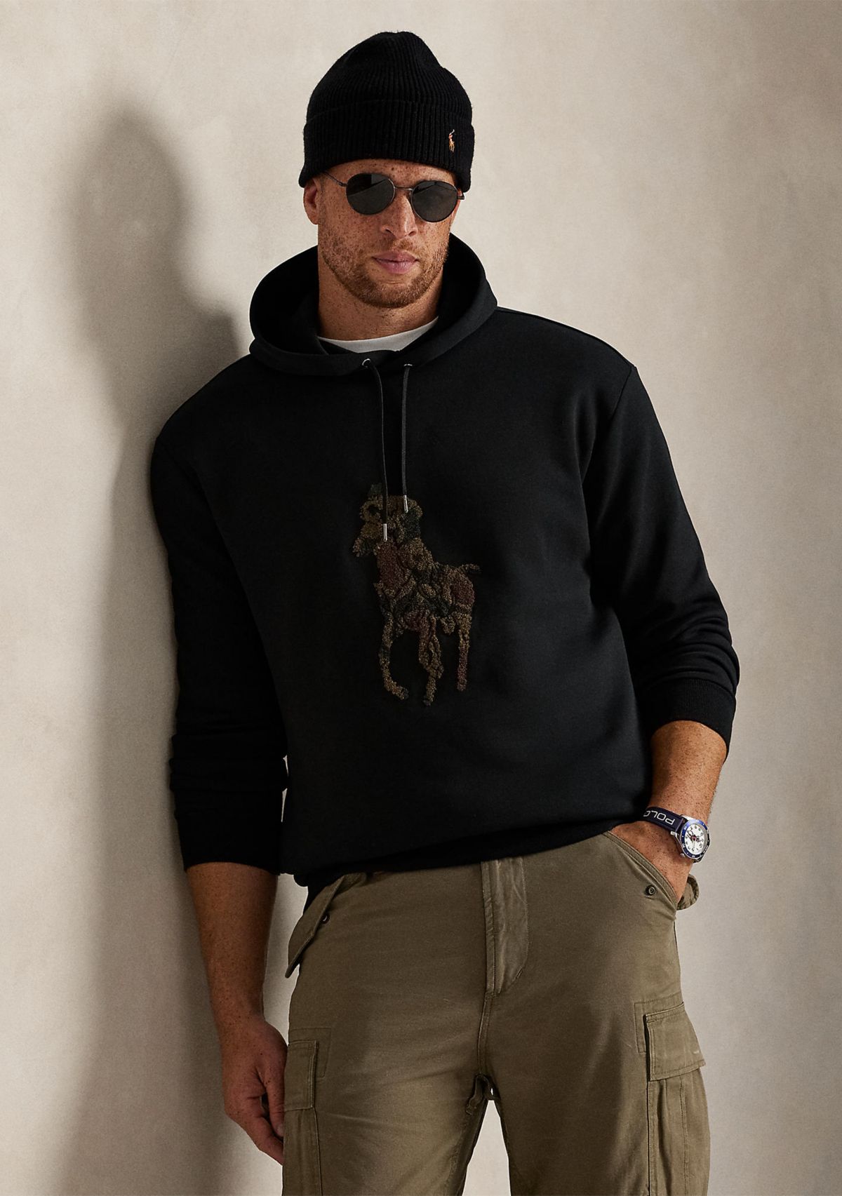 Big & Tall Camo Big Pony Double-Knit Hoodie