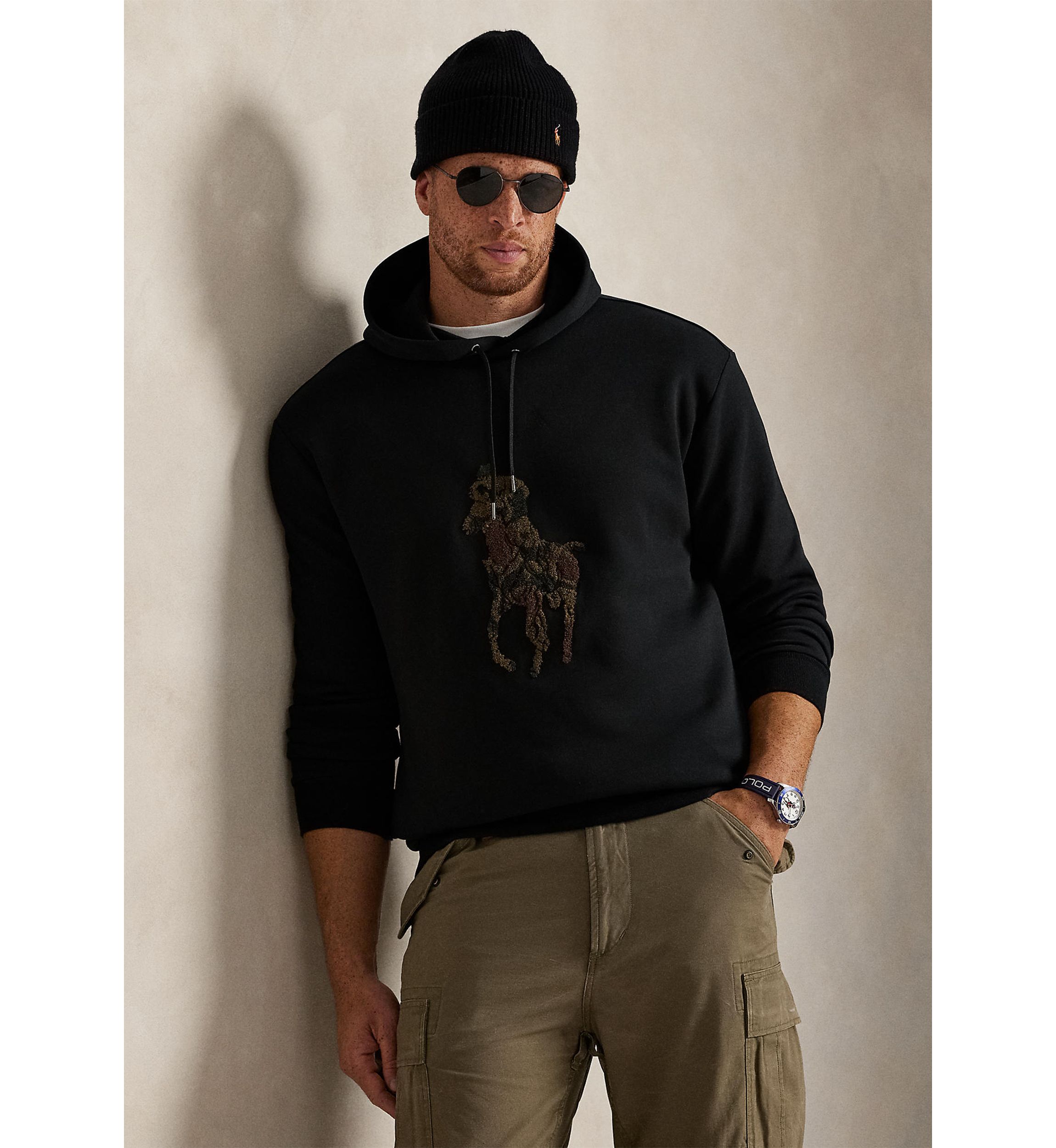 Big & Tall Camo Big Pony Double-Knit Hoodie