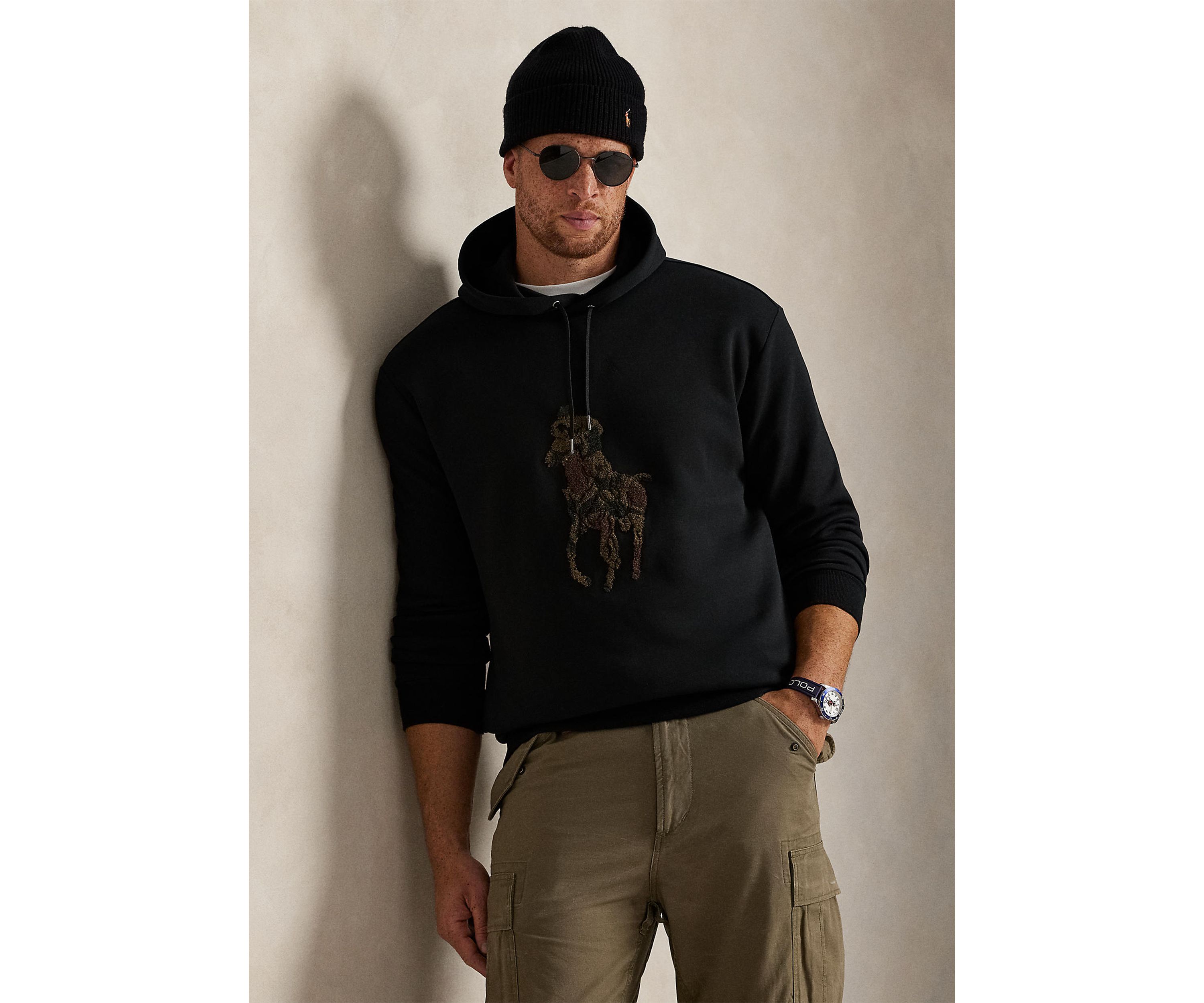 Big & Tall Camo Big Pony Double-Knit Hoodie