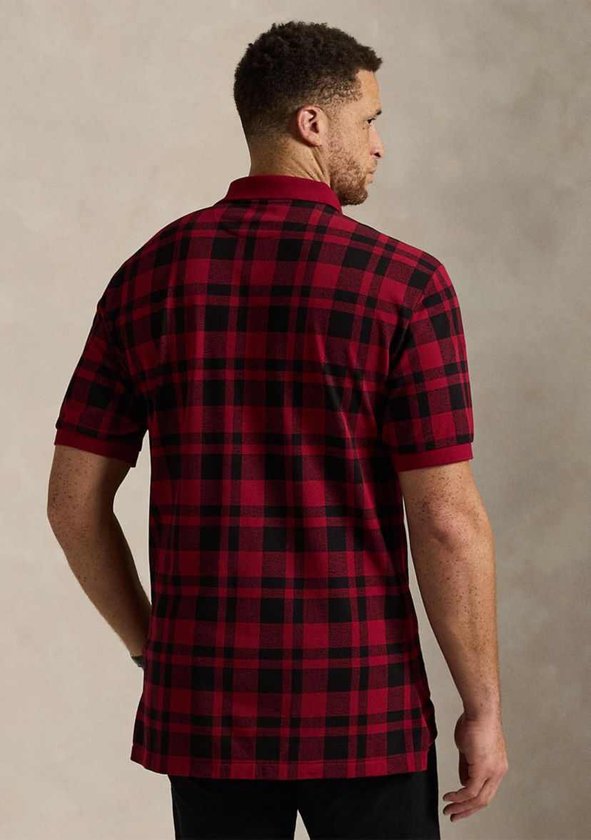 Big & Tall Plaid Mesh Polo Shirt