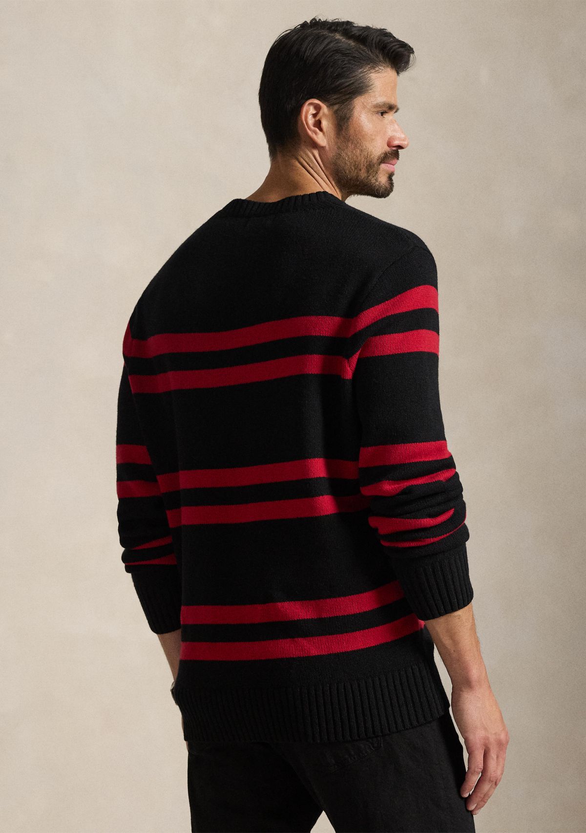 Big & Tall Striped Wool Sweater