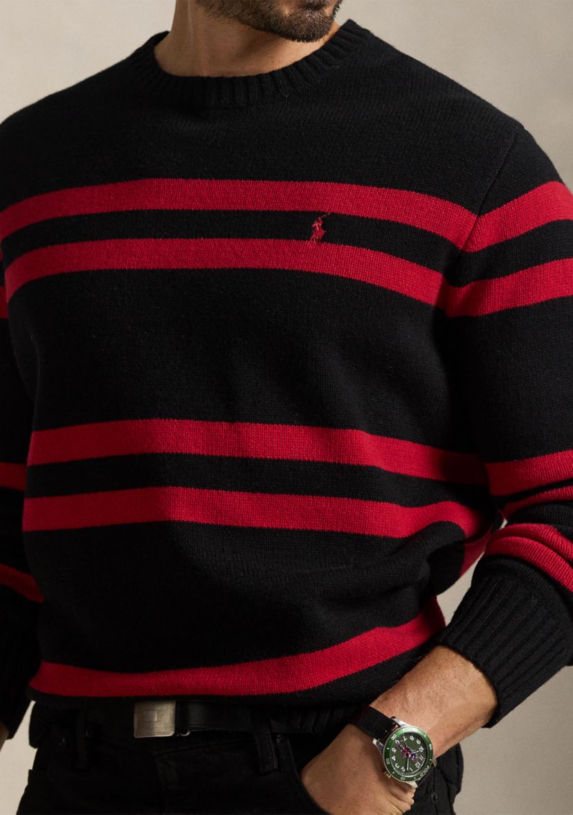 Big & Tall Striped Wool Sweater