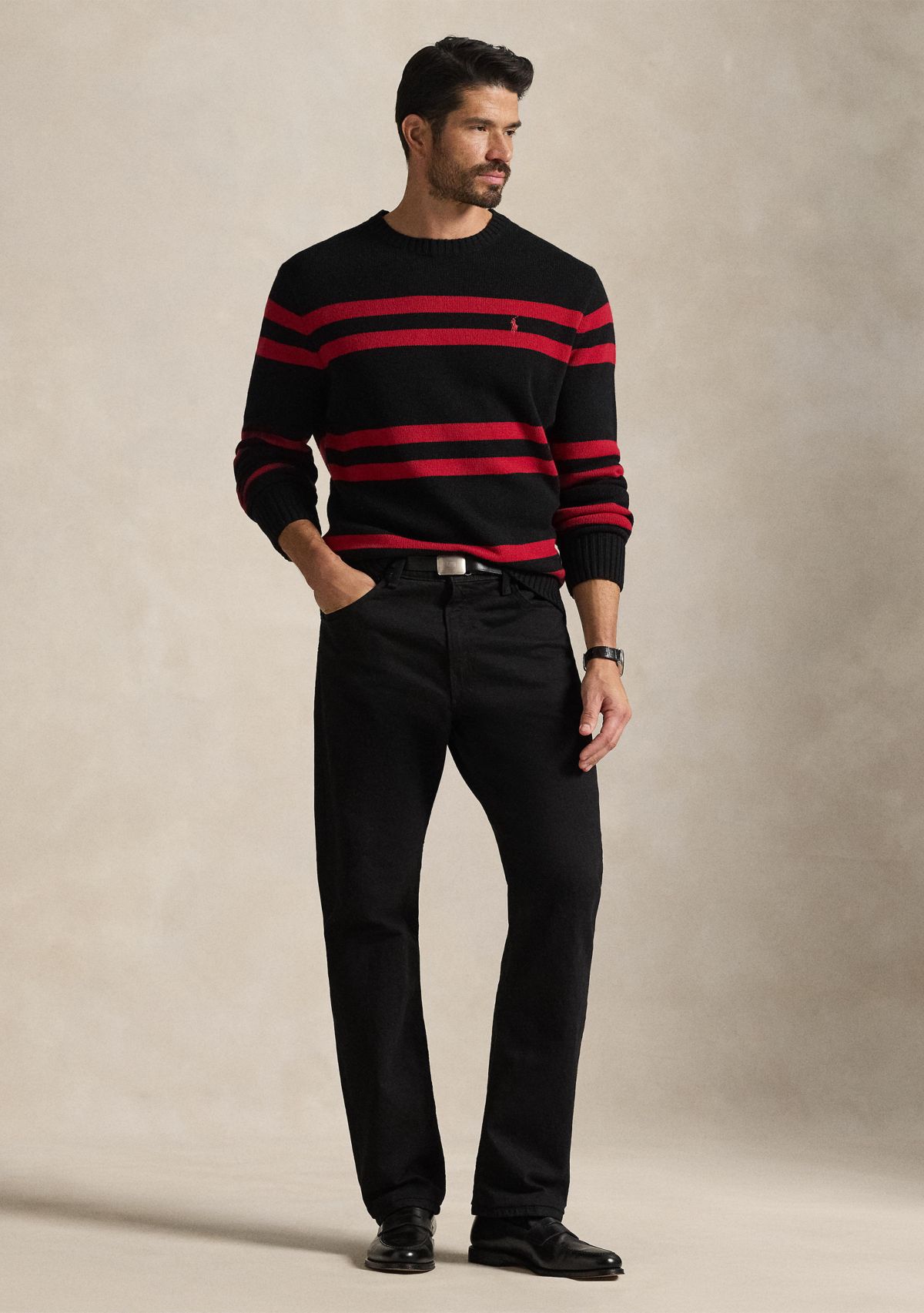 Big & Tall Striped Wool Sweater