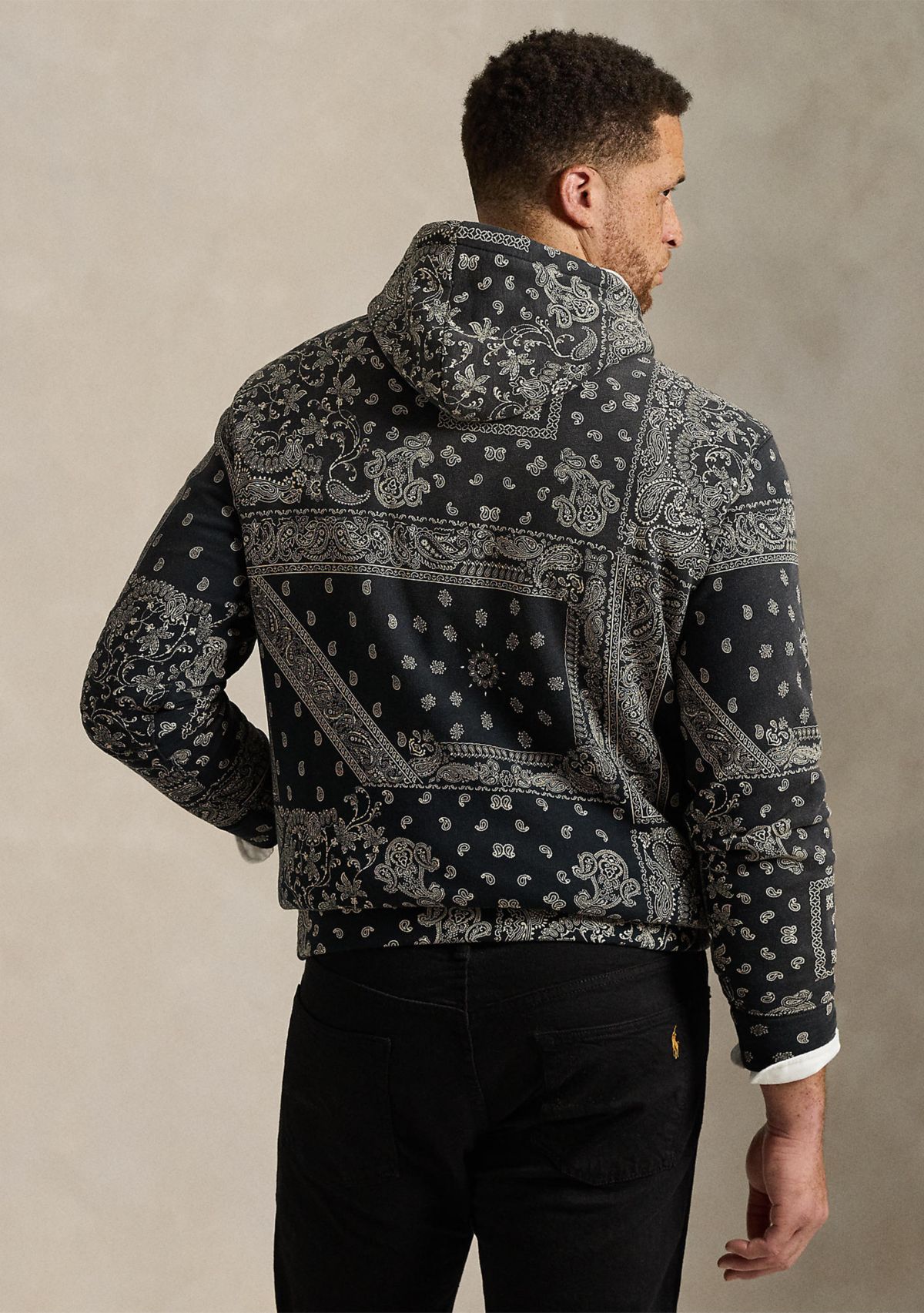 Big & Tall Bandanna-Print Fleece Hoodie