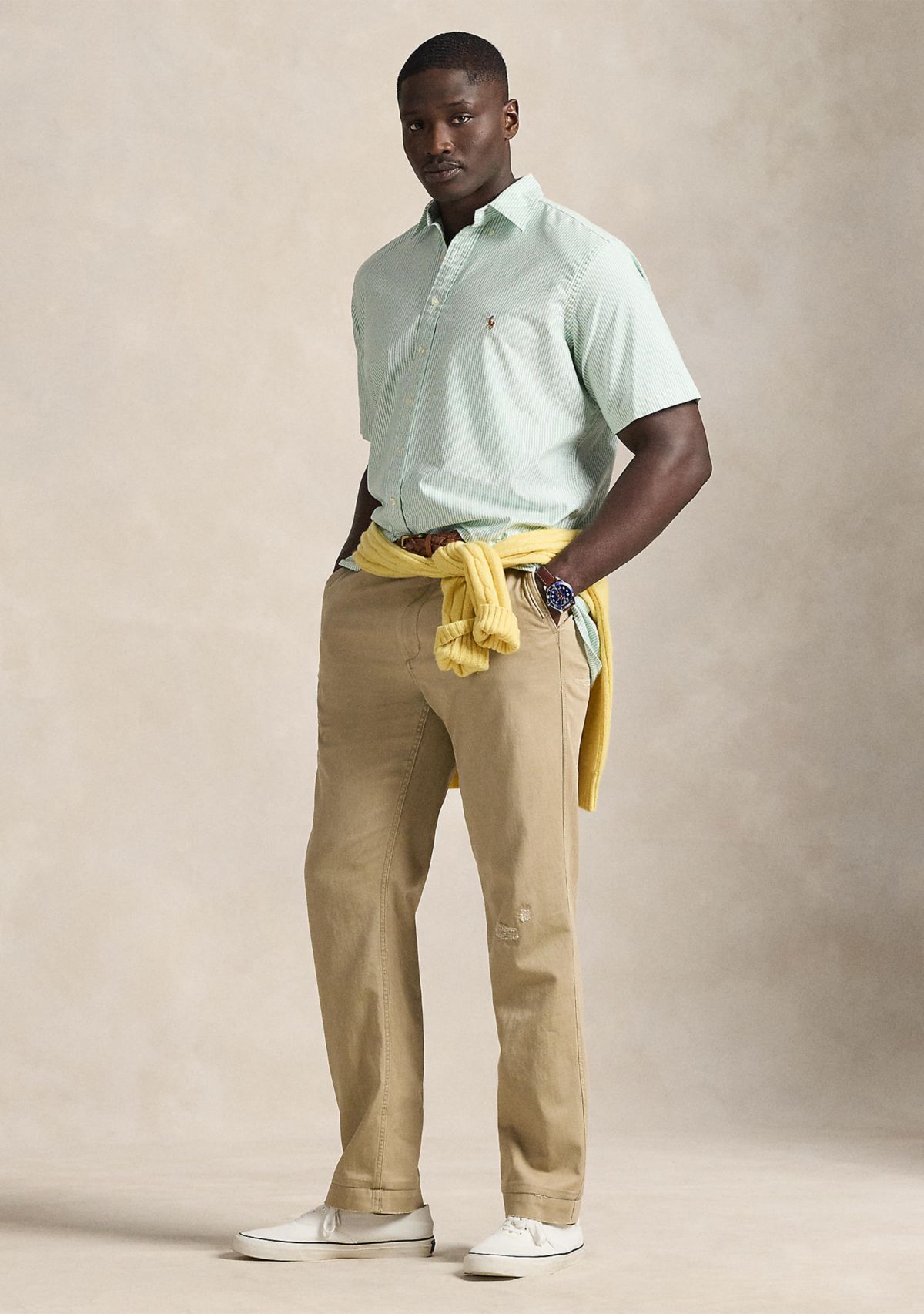 Big & Tall Striped Oxford Shirt