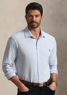 Polo Ralph Lauren Men's Big & Tall Striped Stretch Knit Oxford Shirt