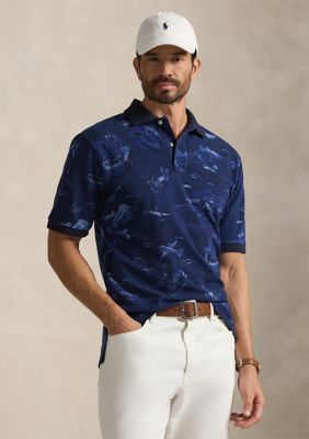 Polo Ralph Lauren Men's Big & Tall Polo Bear Mesh Polo Shirt, Blue, 4X Big