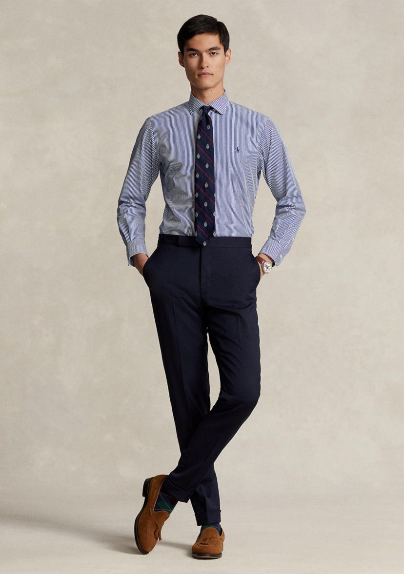 Poplin Stripe Button Down Shirt