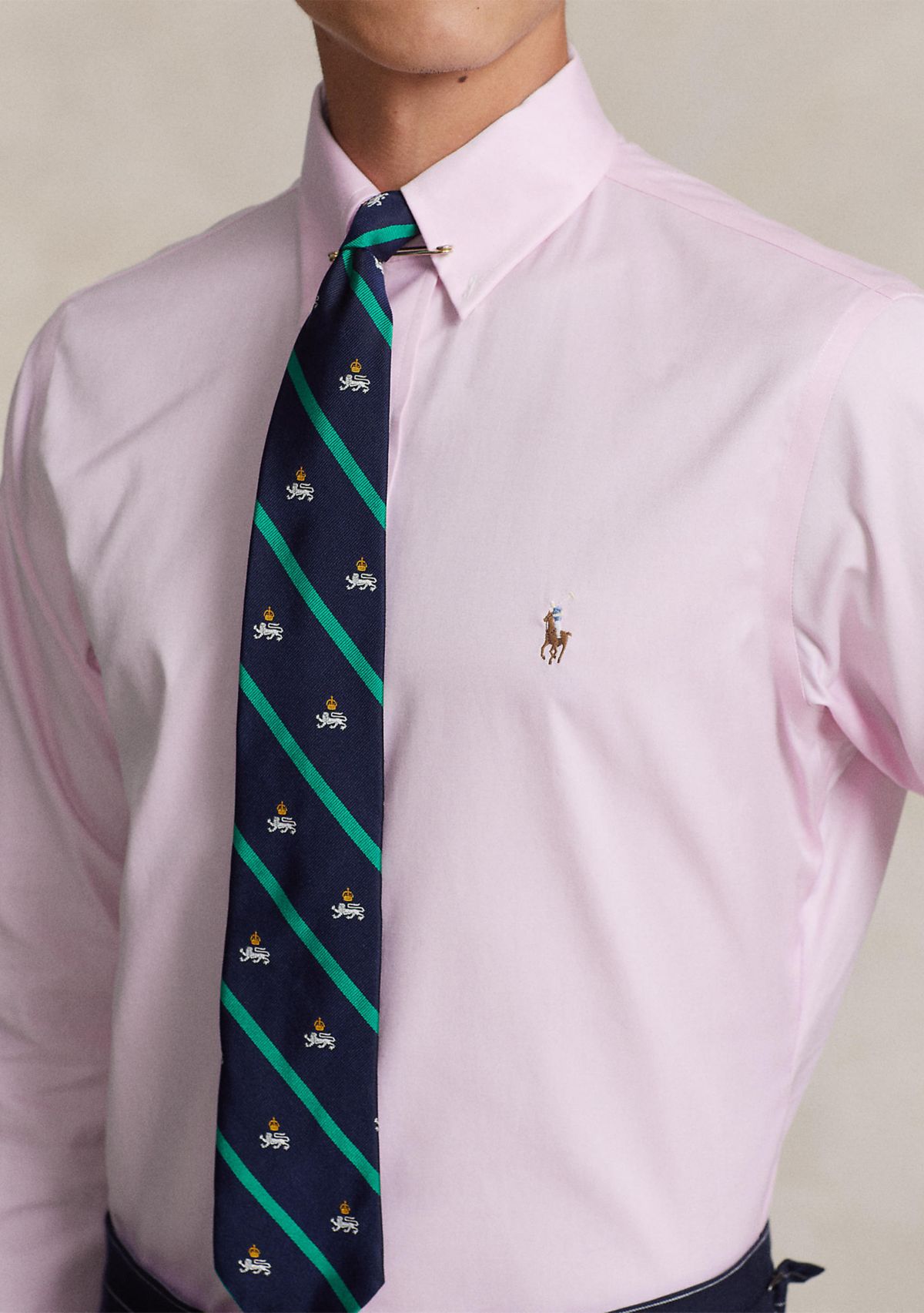 Classic Fit Striped Poplin Shirt