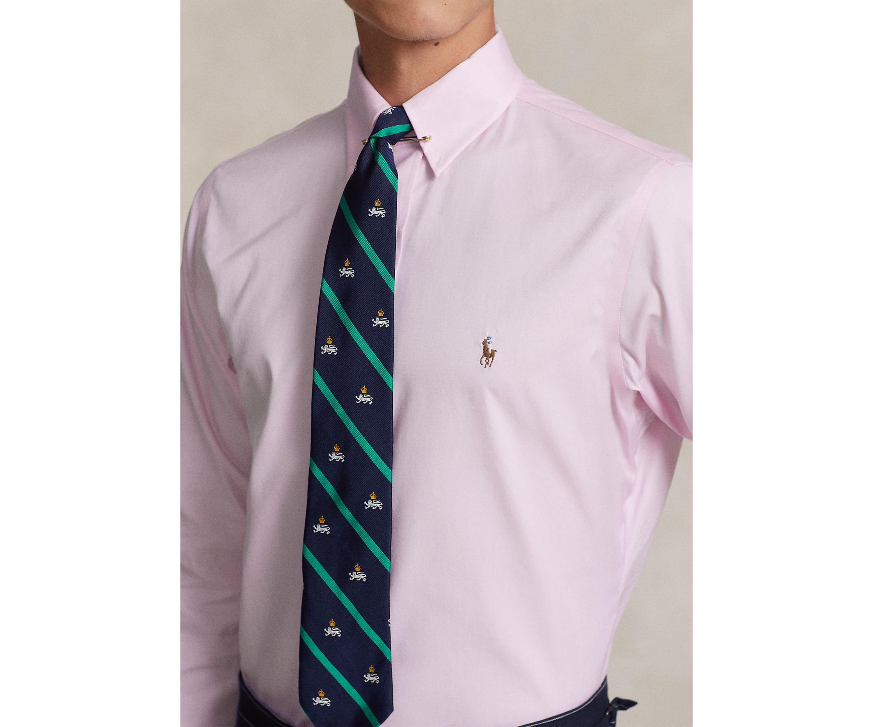 Classic Fit Striped Poplin Shirt