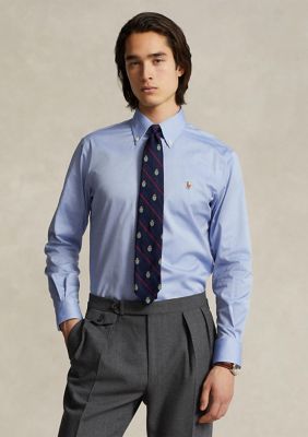 Polo Ralph Lauren Men's Classic Fit Stretch Oxford Shirt, Blue, 17 32/33