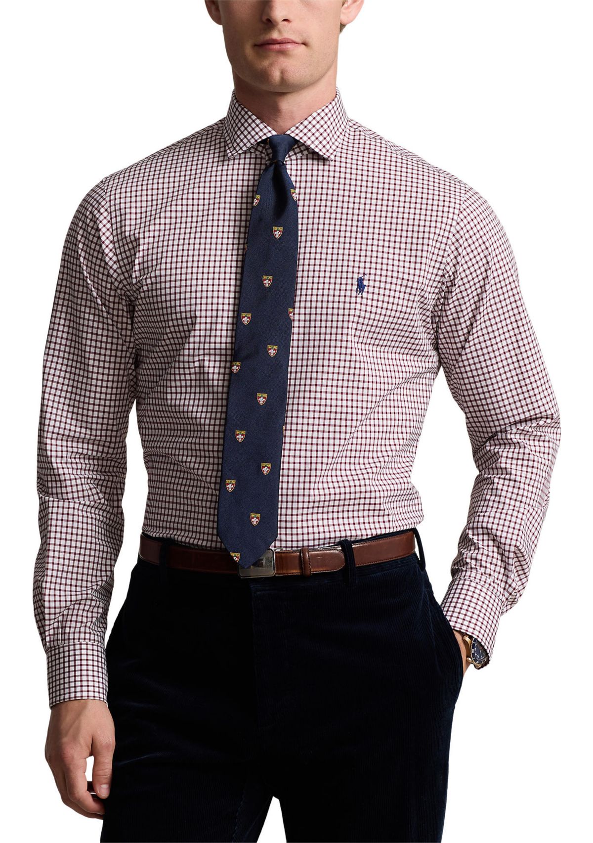 Classic Fit Checked Poplin Shirt