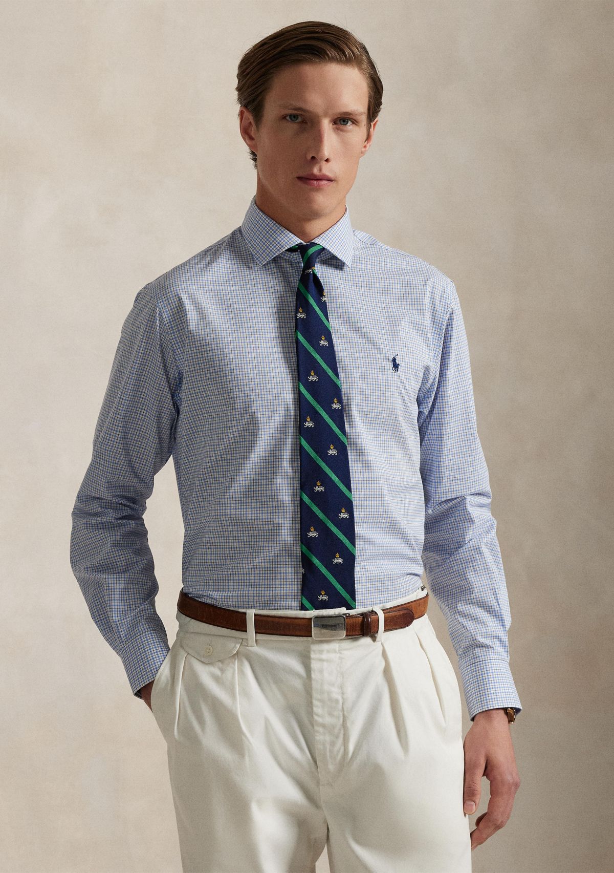 Classic Fit Tattersall Poplin Shirt