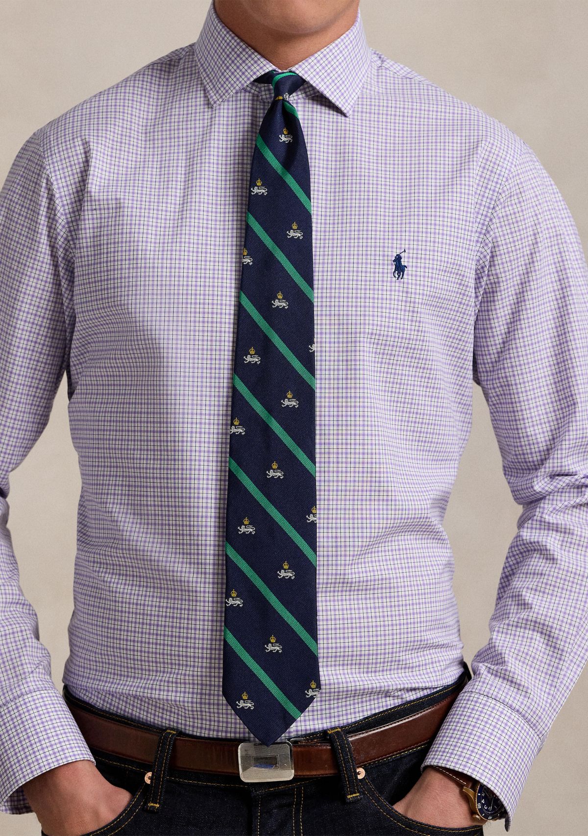 Classic Fit Tattersall Poplin Shirt