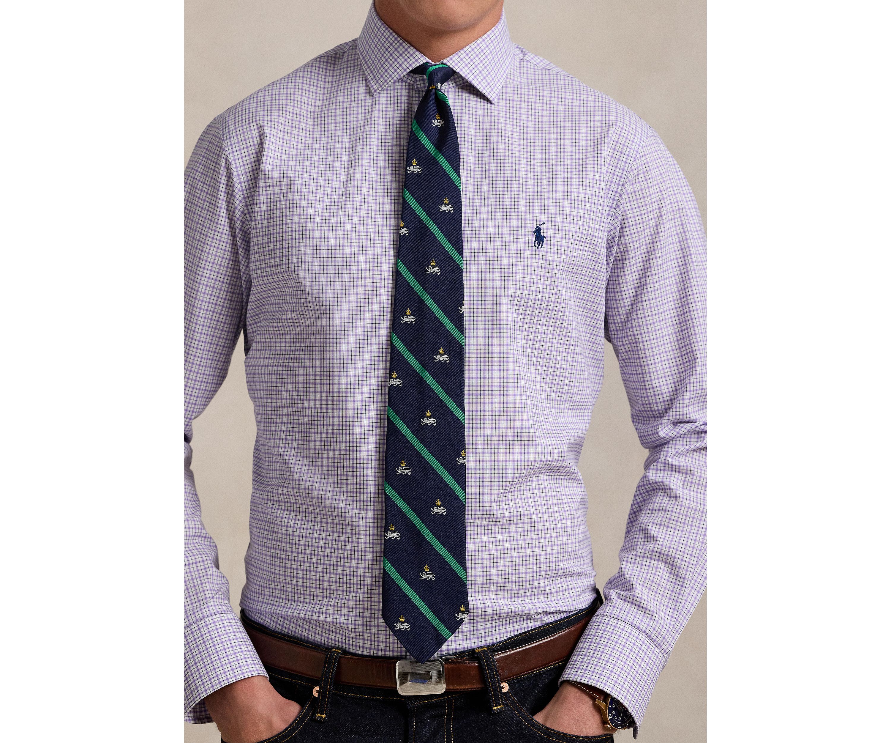 Classic Fit Tattersall Poplin Shirt
