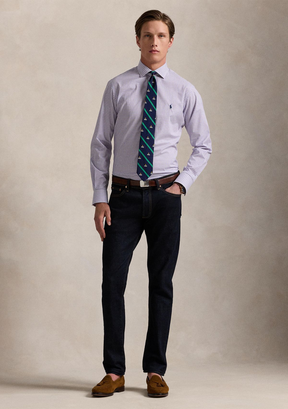 Classic Fit Tattersall Poplin Shirt