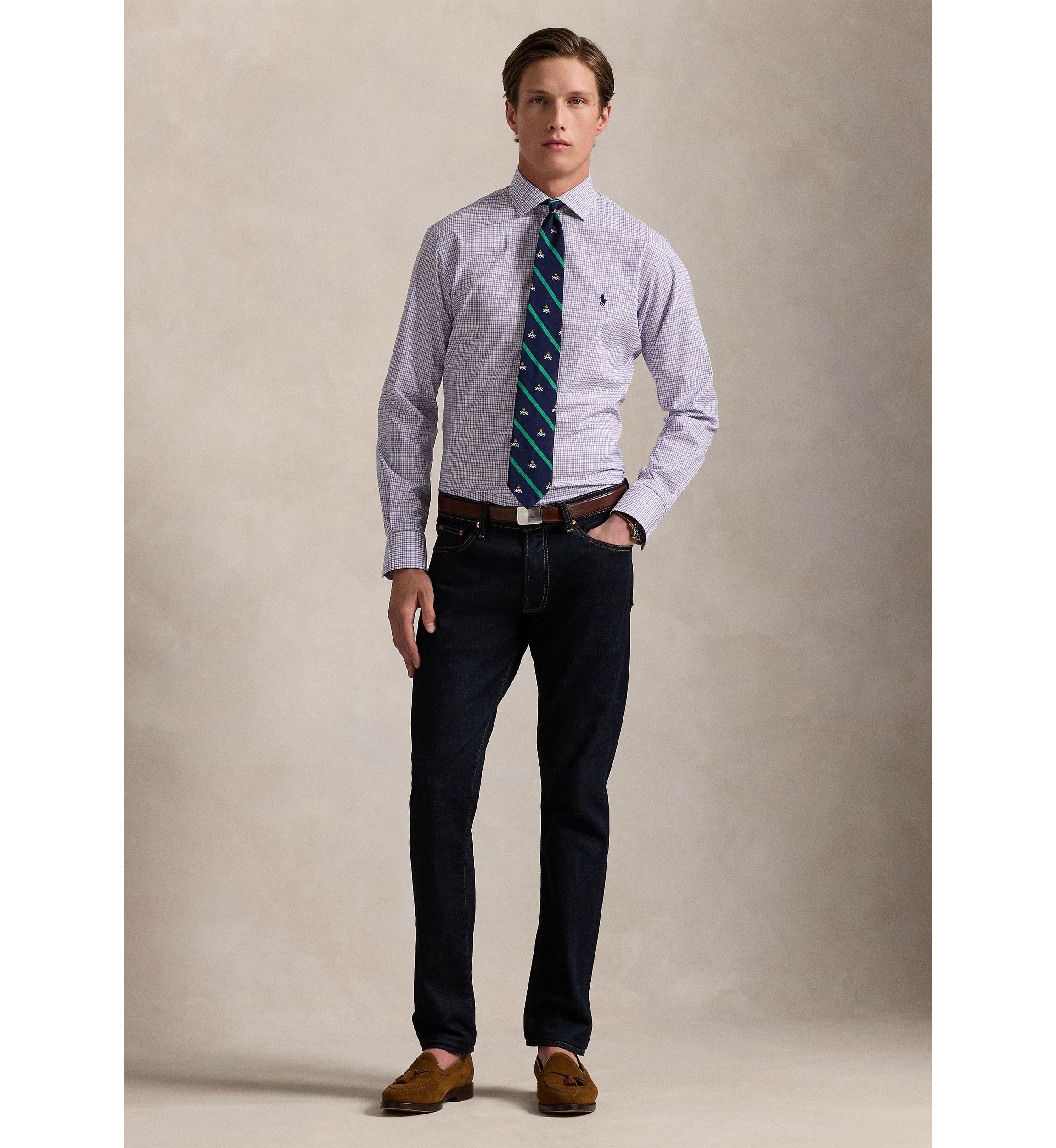 Classic Fit Tattersall Poplin Shirt