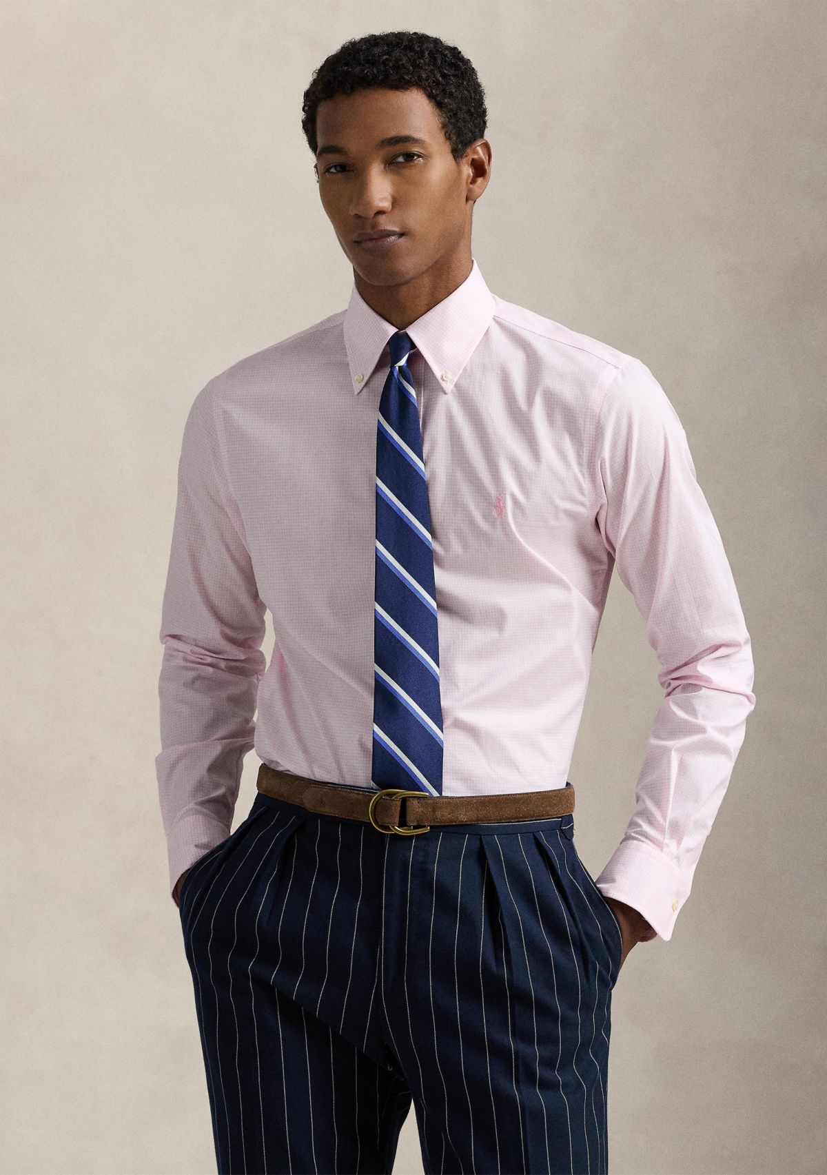 Classic Fit Gingham Poplin Shirt