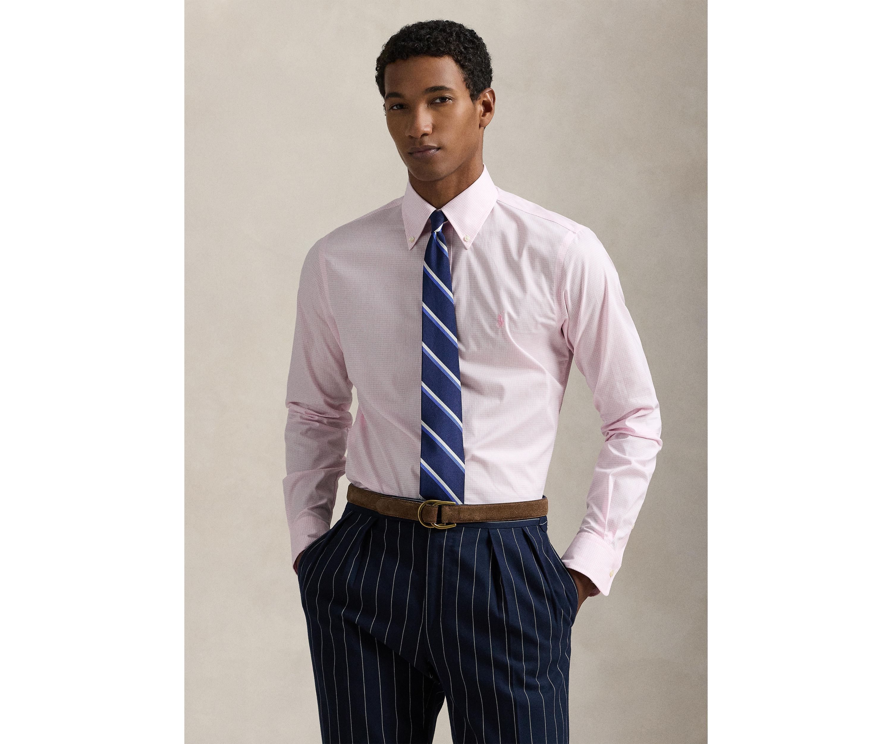 Classic Fit Gingham Poplin Shirt