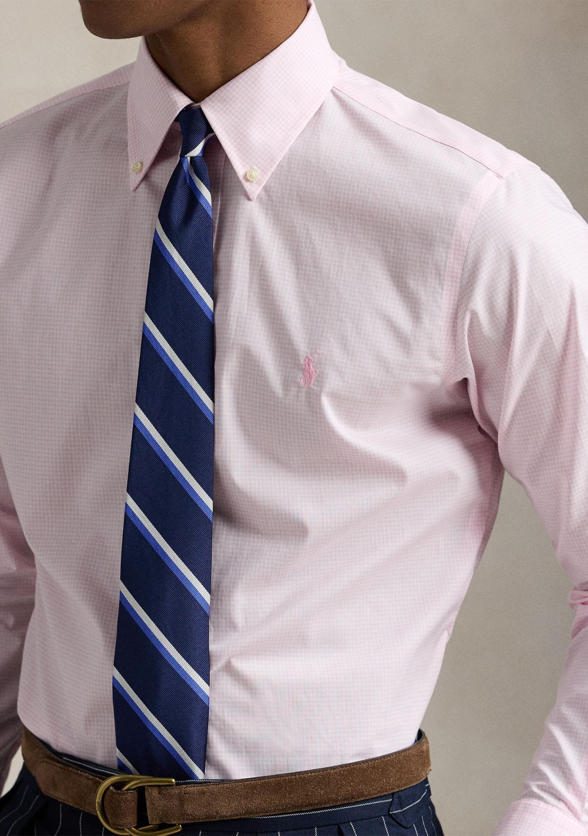 Classic Fit Gingham Poplin Shirt
