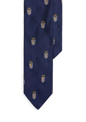 Polo Ralph Lauren Men's Silk Repp Club Tie, Navy Blue