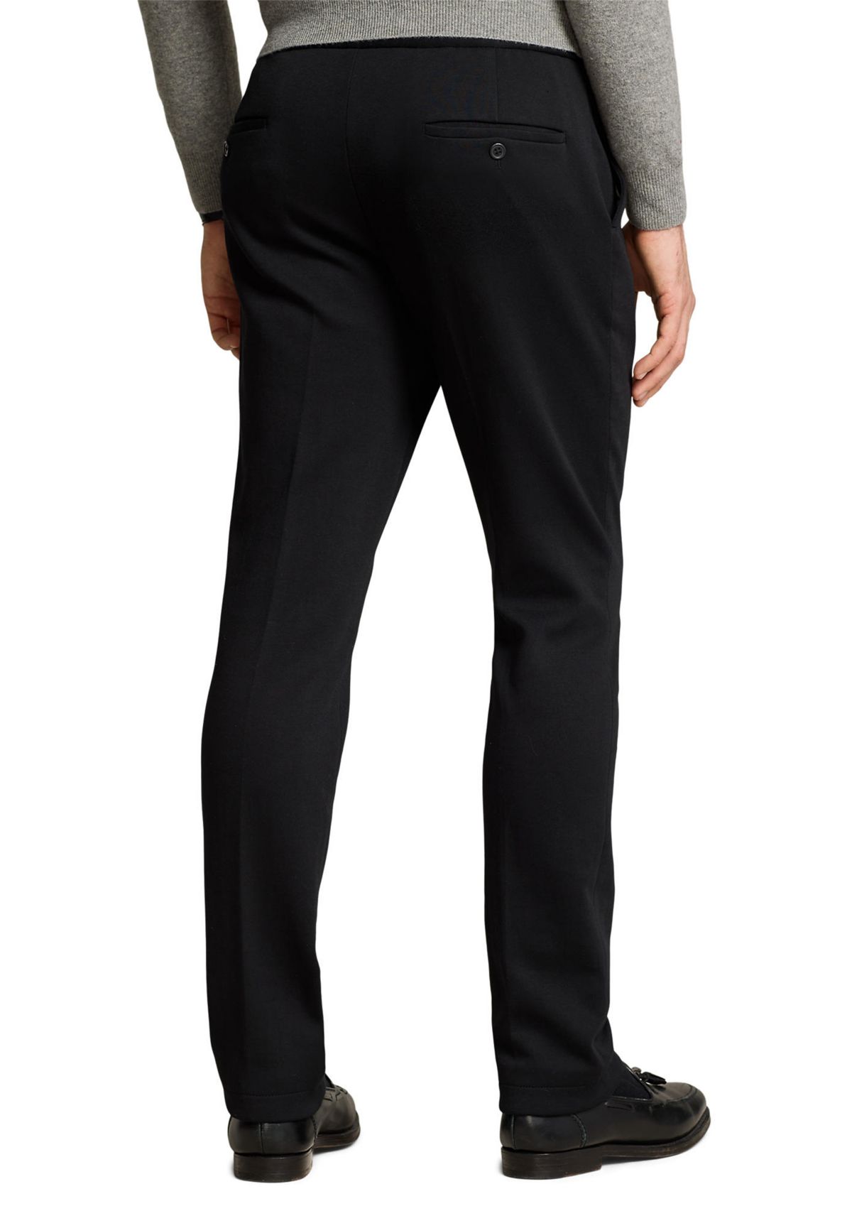 Pleated Double-Knit Suit Trousers