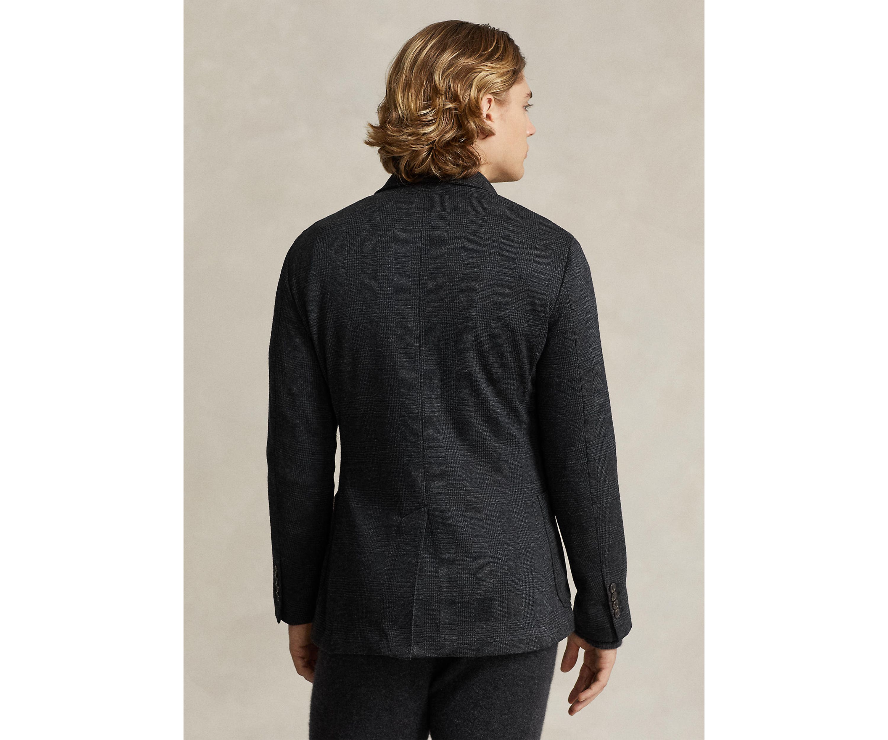 Polo Soft Glen Plaid Jersey Sport Coat