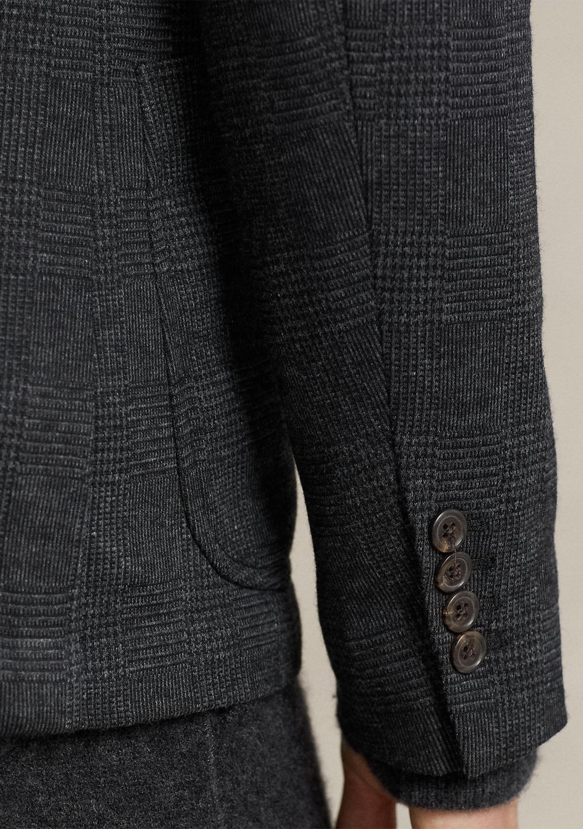 Polo Soft Glen Plaid Jersey Sport Coat