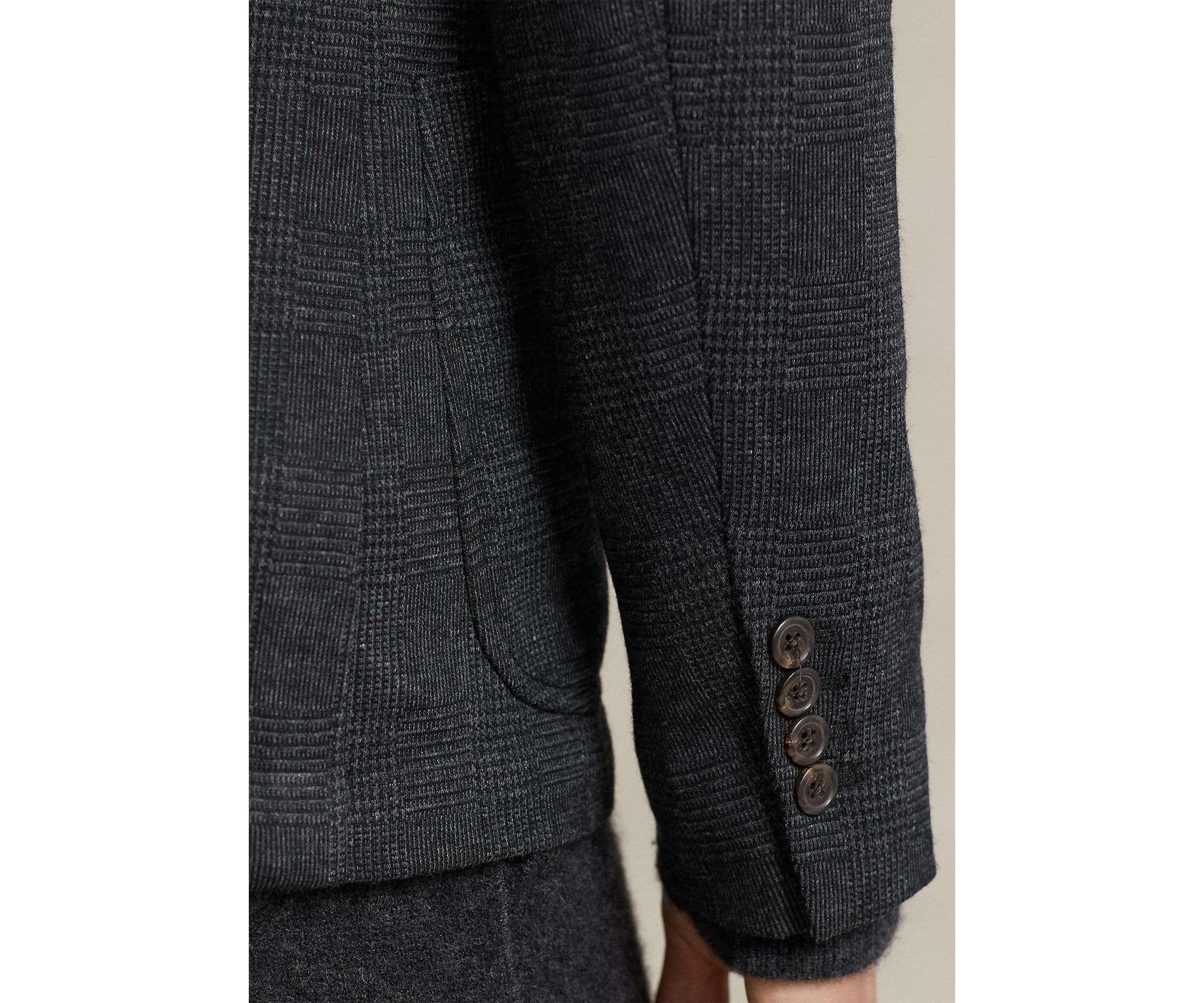 Polo Soft Glen Plaid Jersey Sport Coat