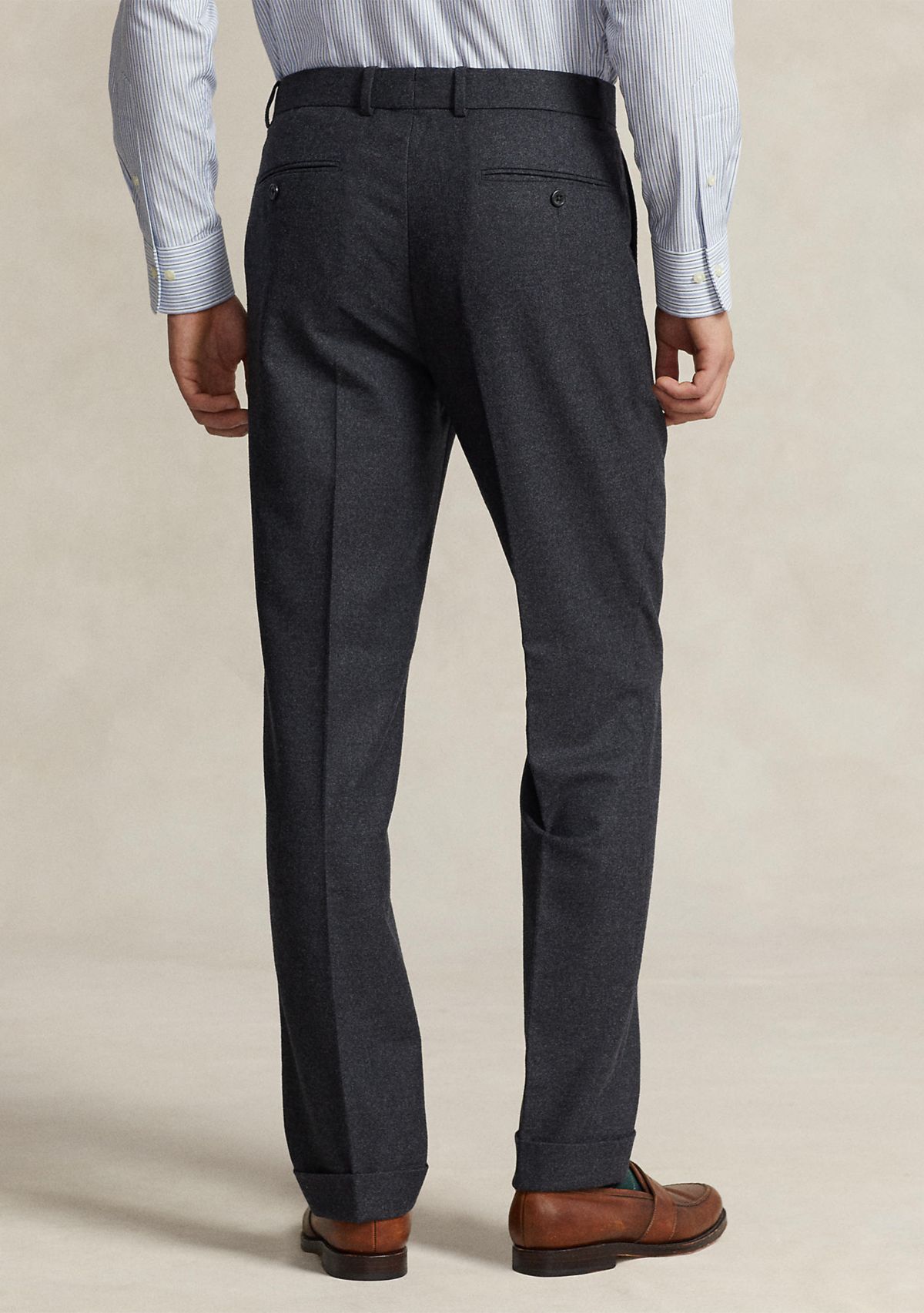 Stretch Wool-Blend Flannel Suit Trousers