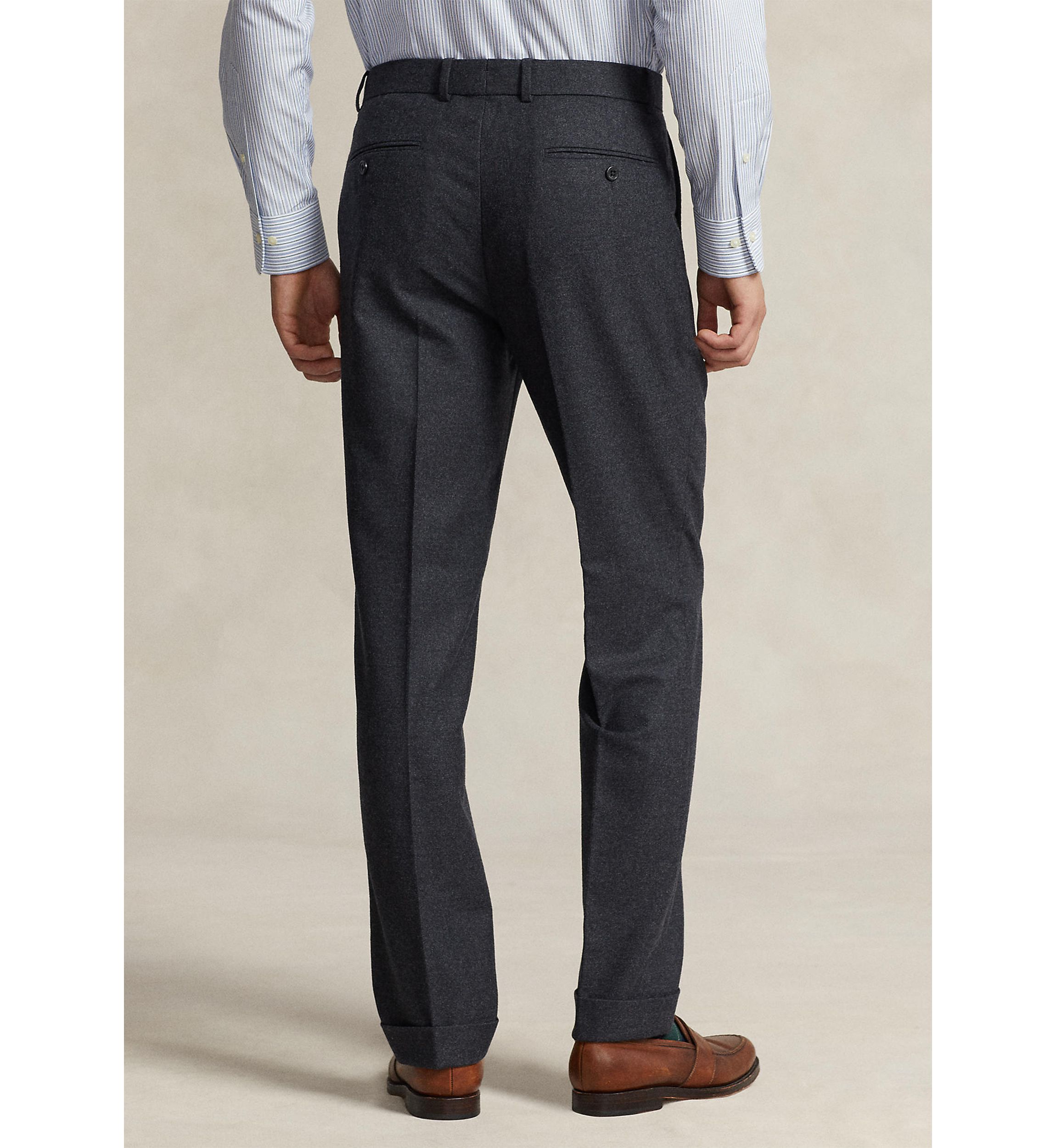 Stretch Wool-Blend Flannel Suit Trousers