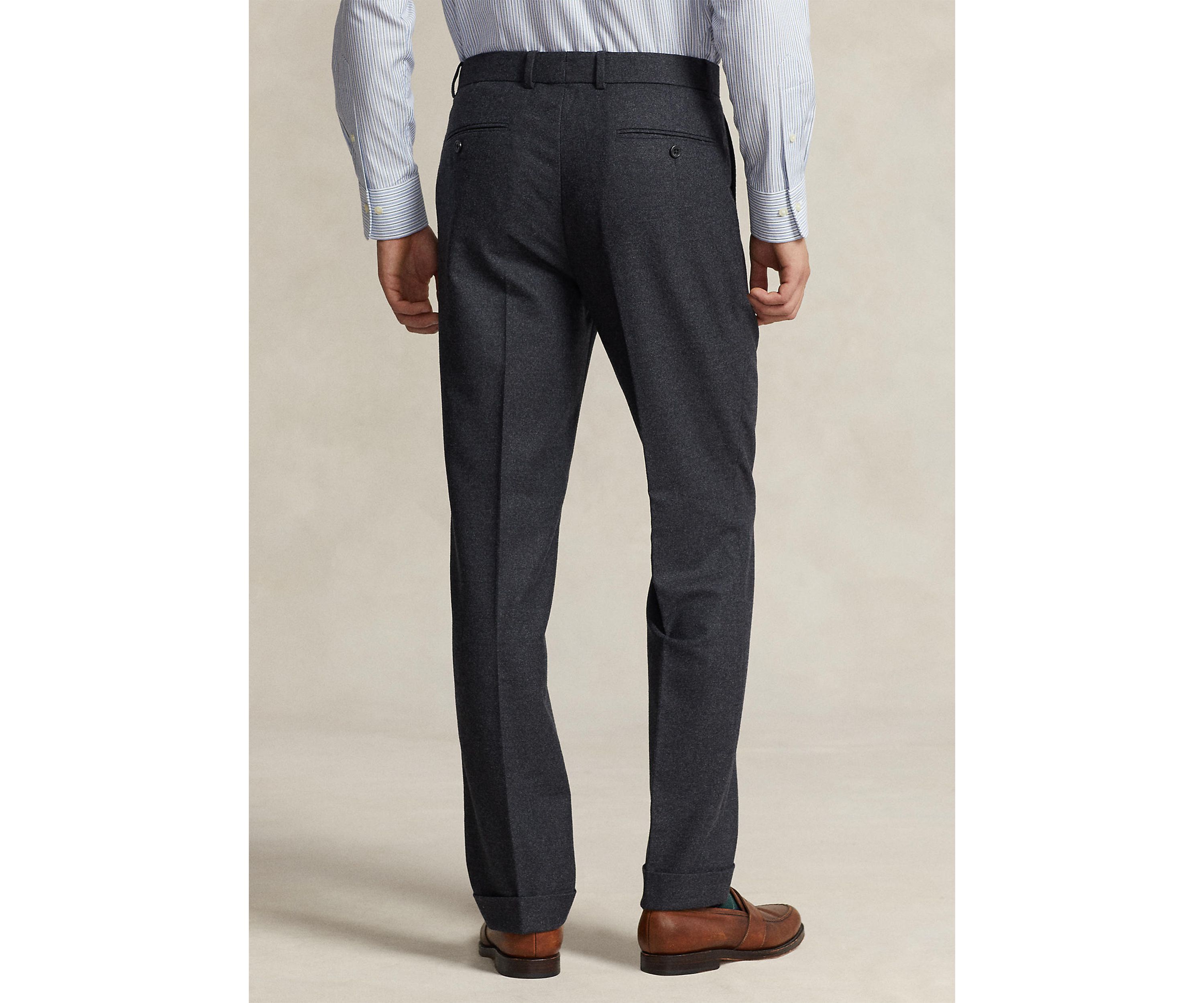 Stretch Wool-Blend Flannel Suit Trousers