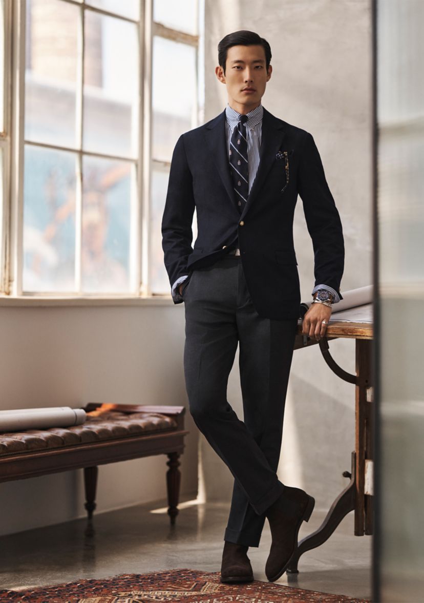 Stretch Wool-Blend Flannel Suit Trousers