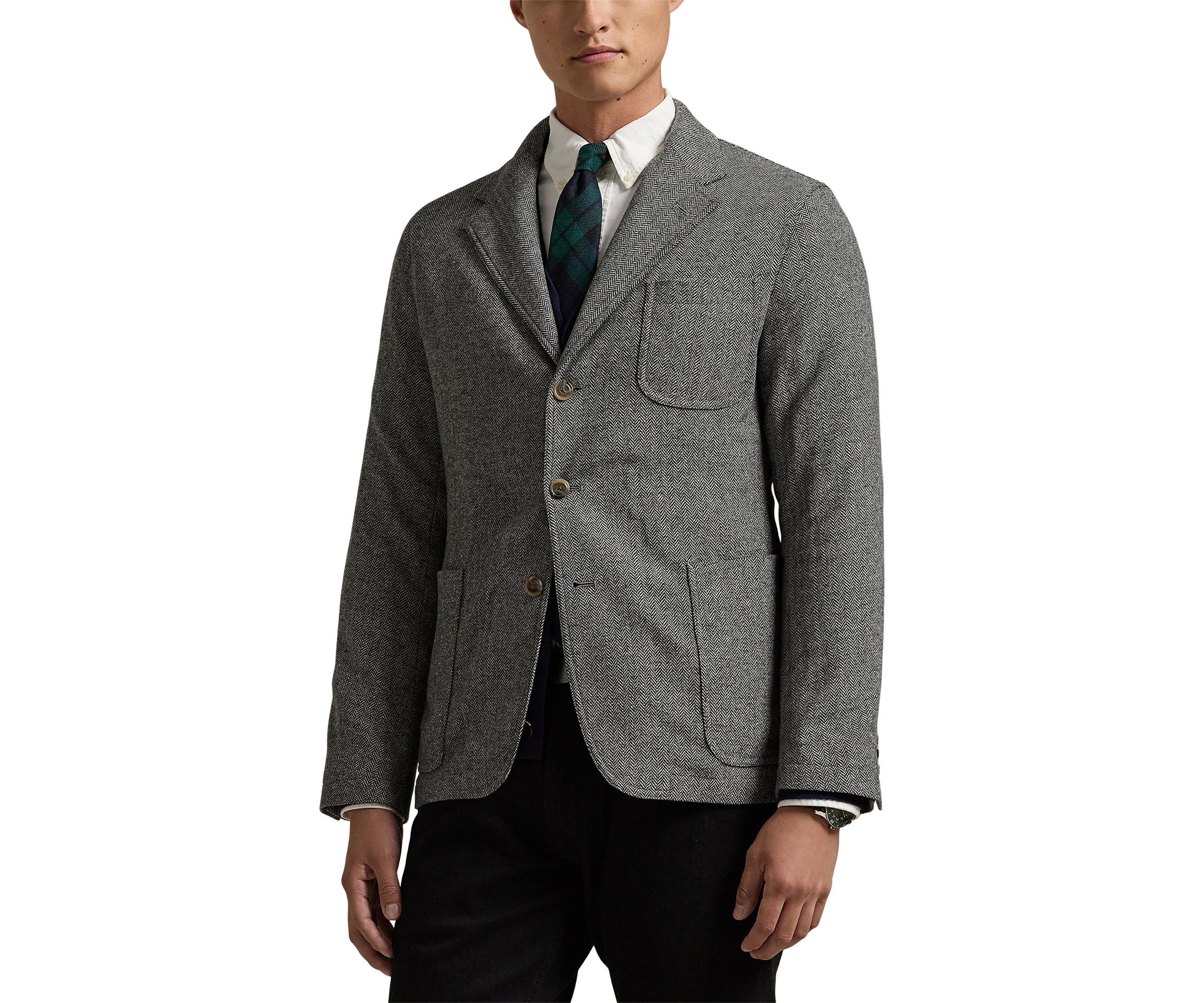 Modern Herringbone Sport Coat