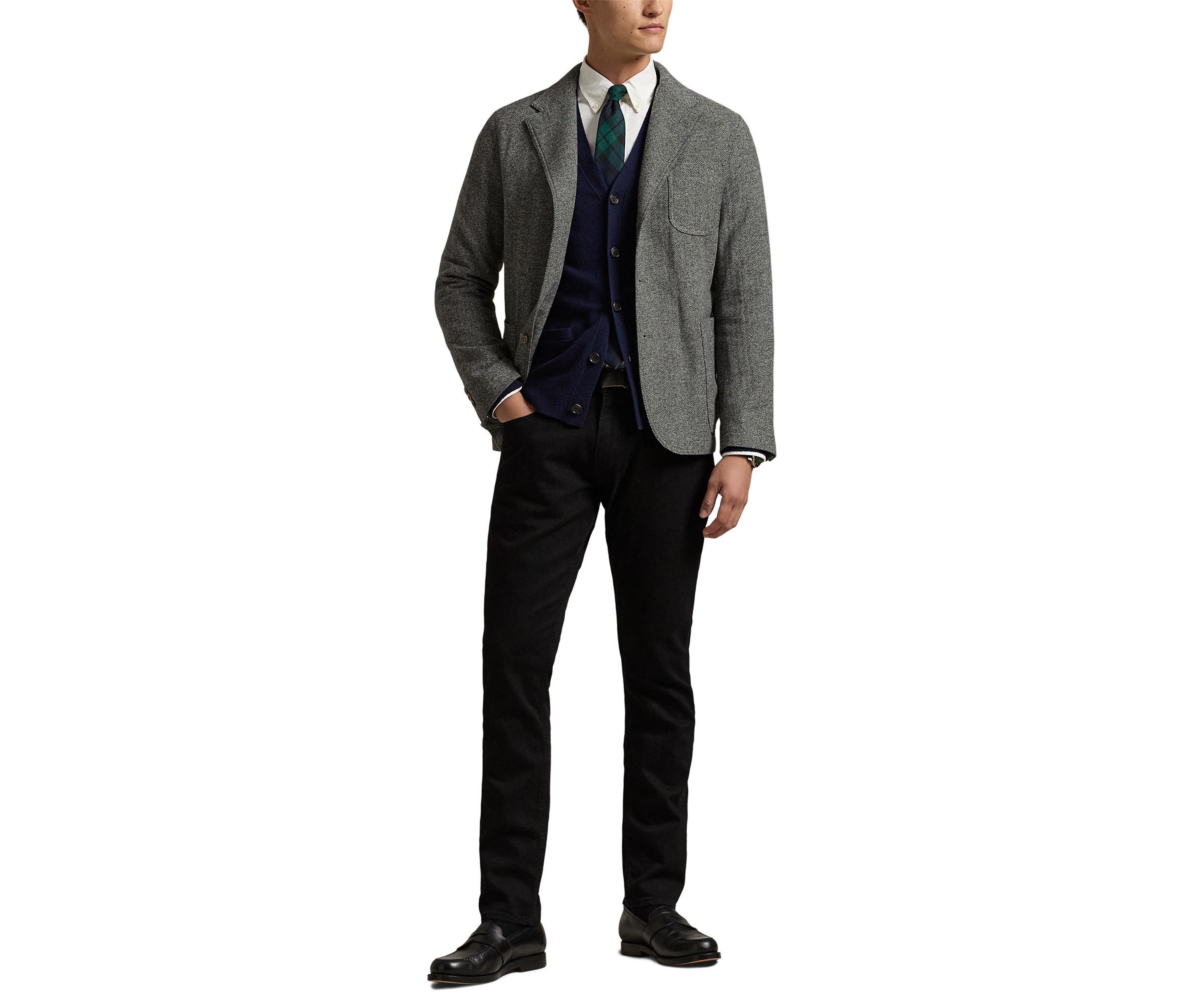 Modern Herringbone Sport Coat