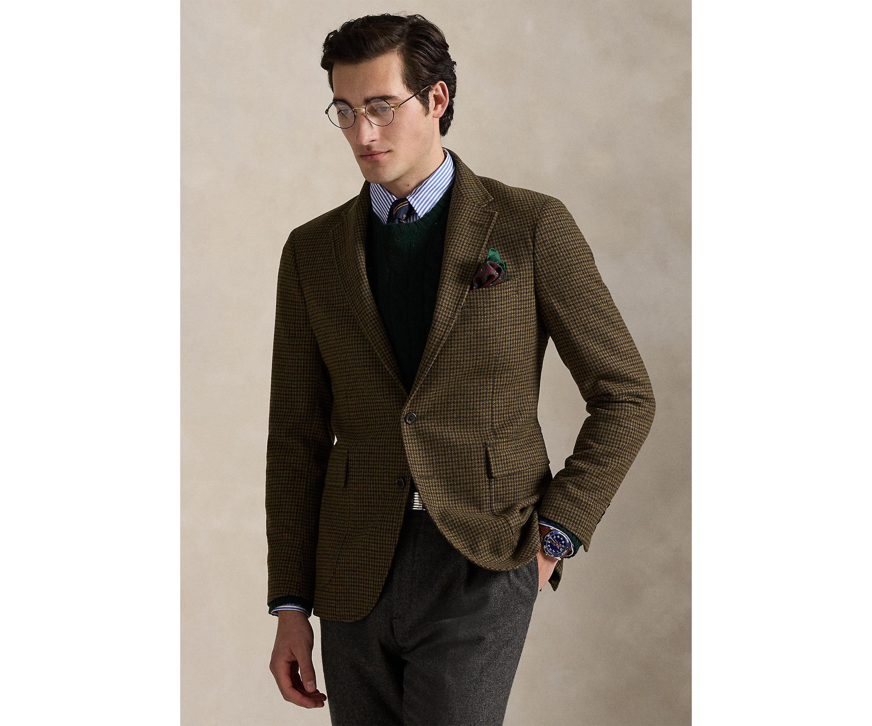 Polo Modern Plaid Wool-Blend Sport Coat