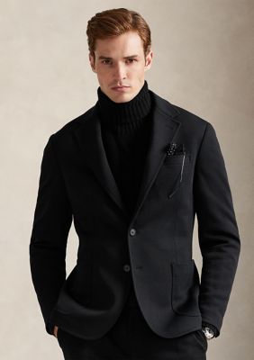 Polo Ralph Lauren Men's Polo Soft Modern Fit Double-Knit Jacket, Black, 2XL