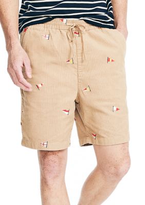 7" Printed Corduroy Shorts