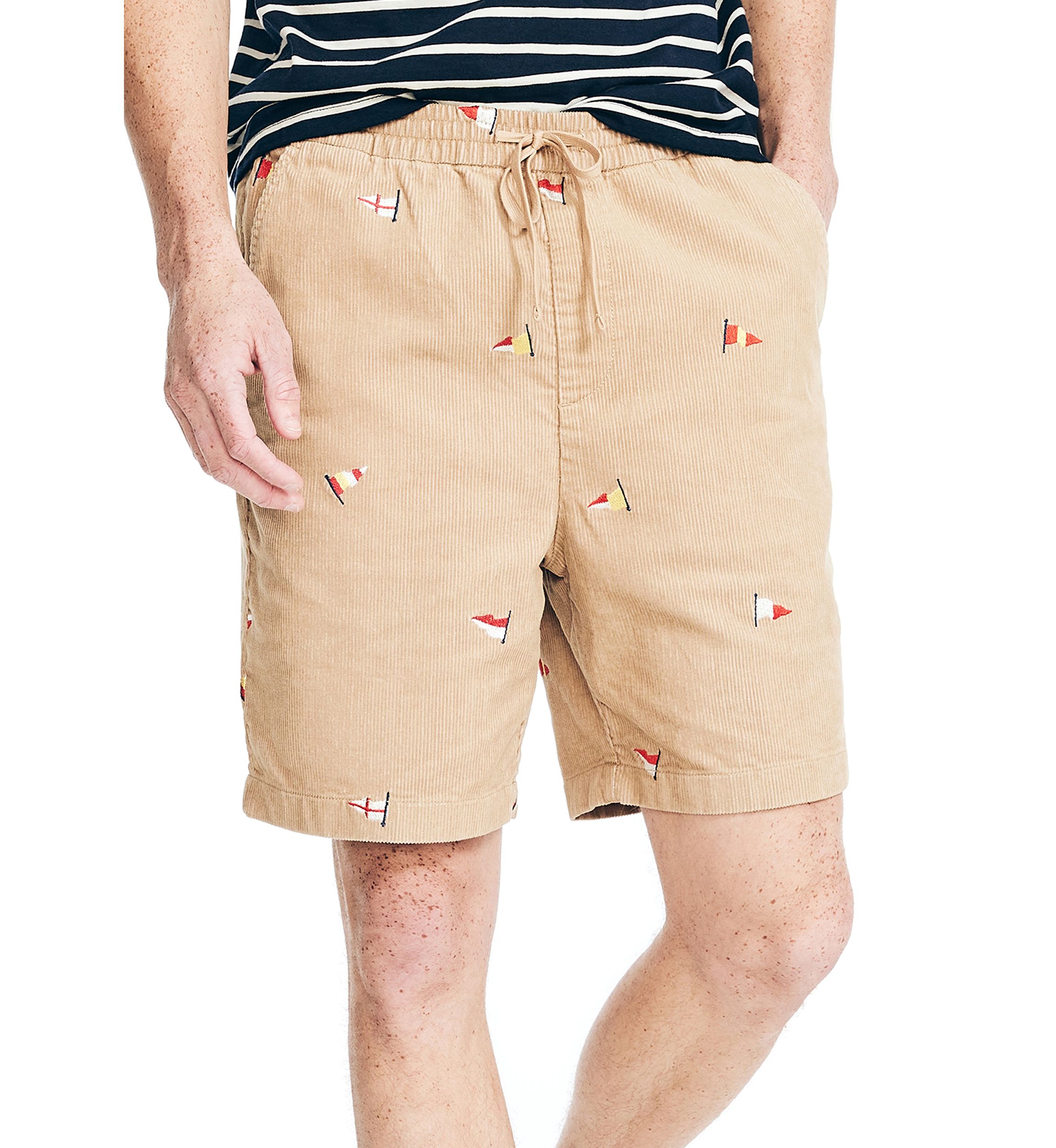 7" Printed Corduroy Shorts