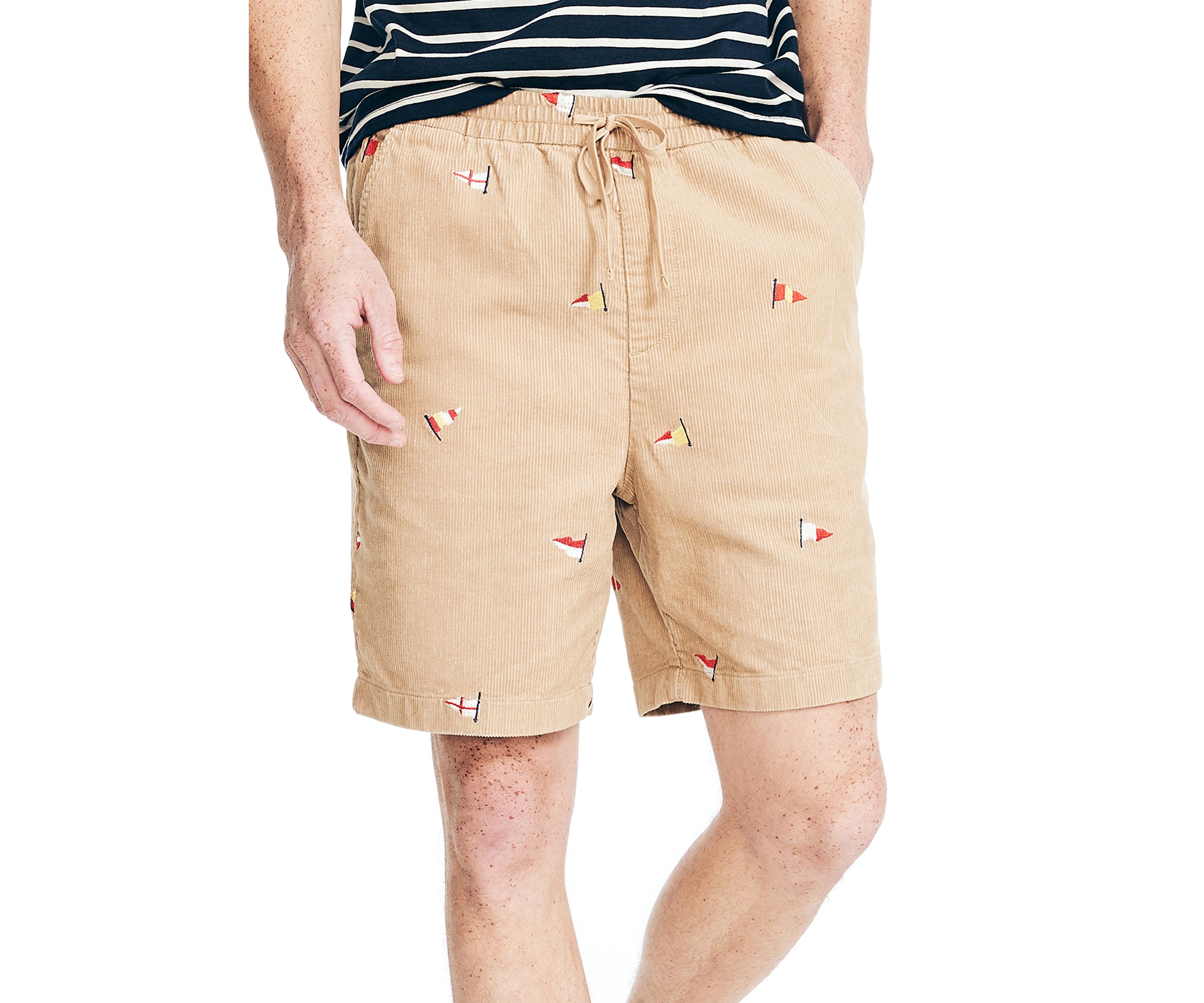 7" Printed Corduroy Shorts