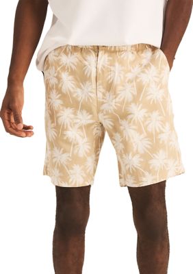 8.5" Printed Linen Deck Shorts
