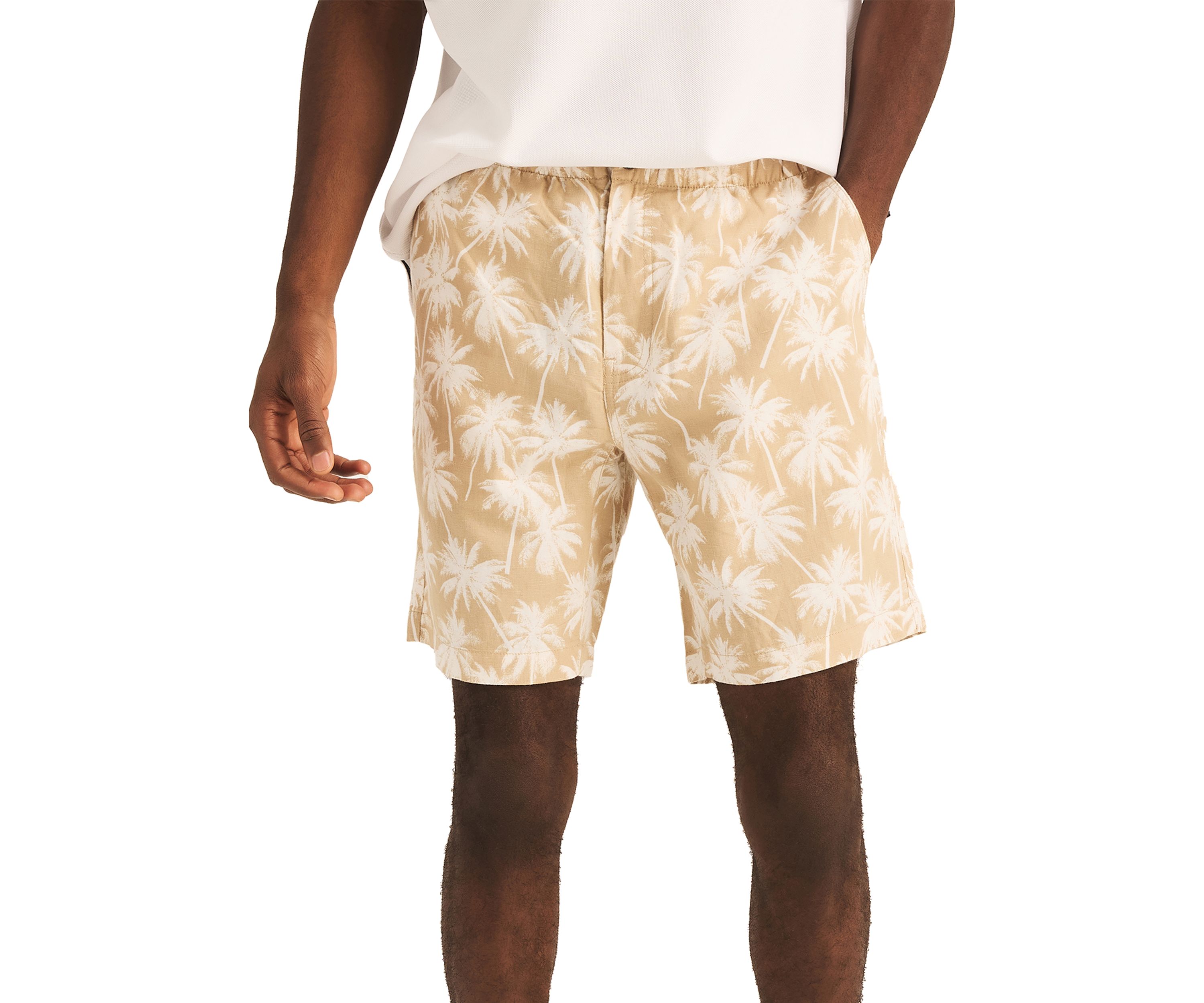 8.5" Printed Linen Deck Shorts