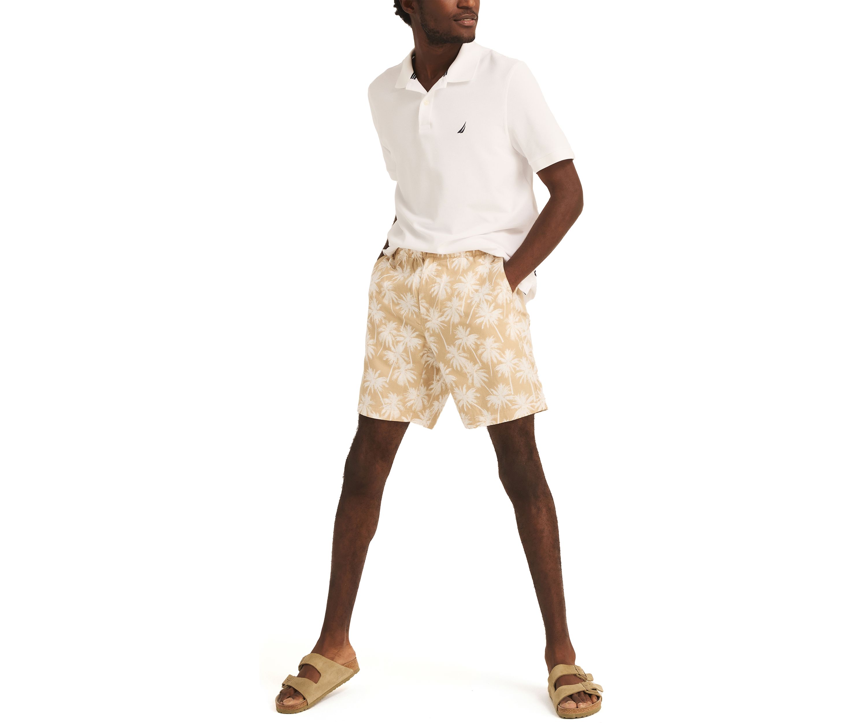8.5" Printed Linen Deck Shorts