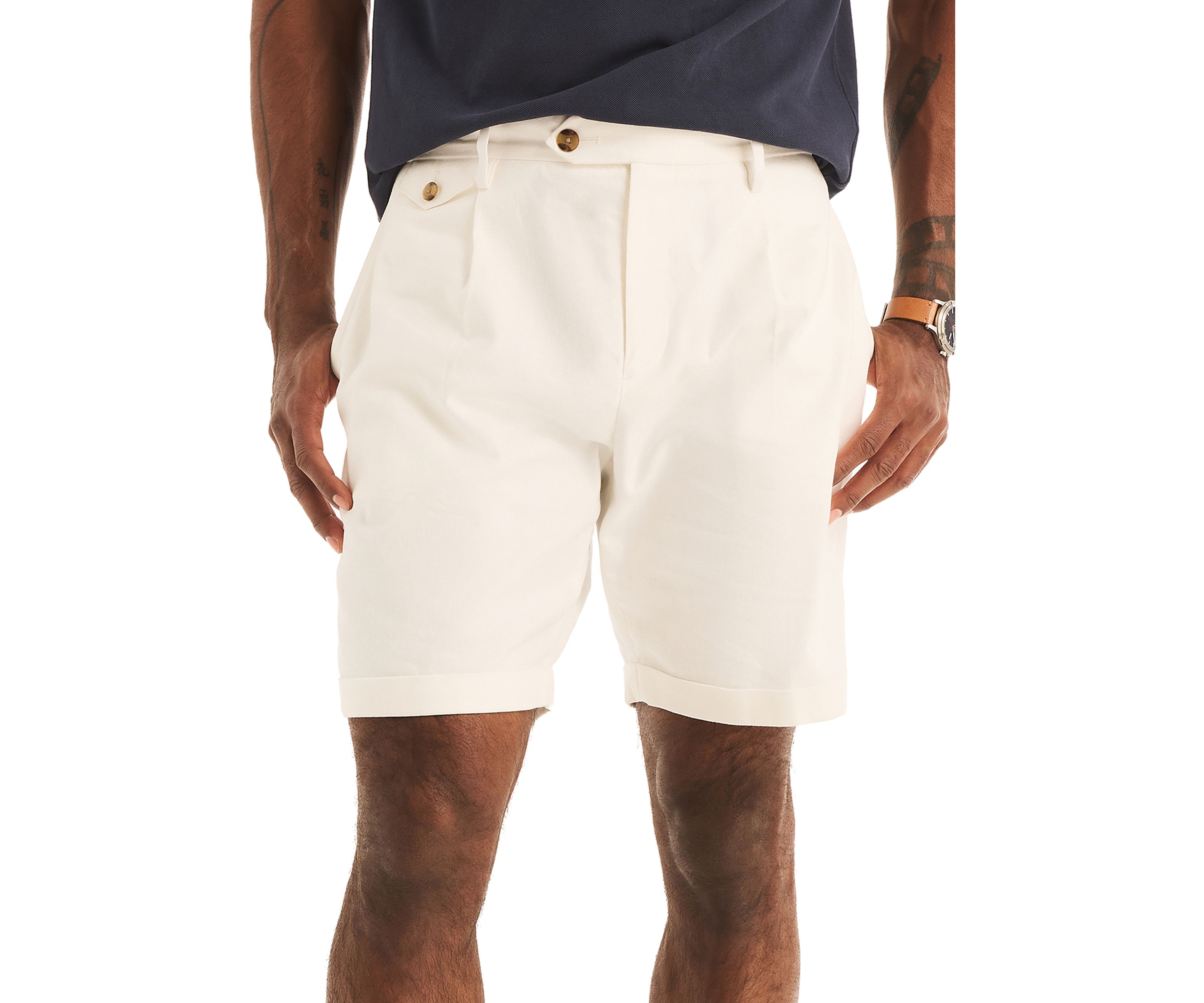 Miami Vice x Nautica 8.5" Pleated Linen Shorts