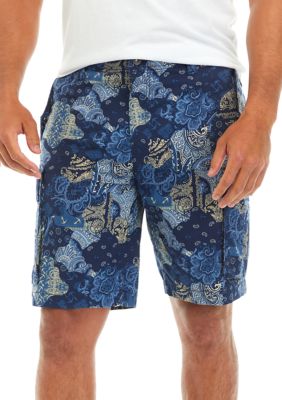 9.5" Printed Ripstop Cargo Shorts