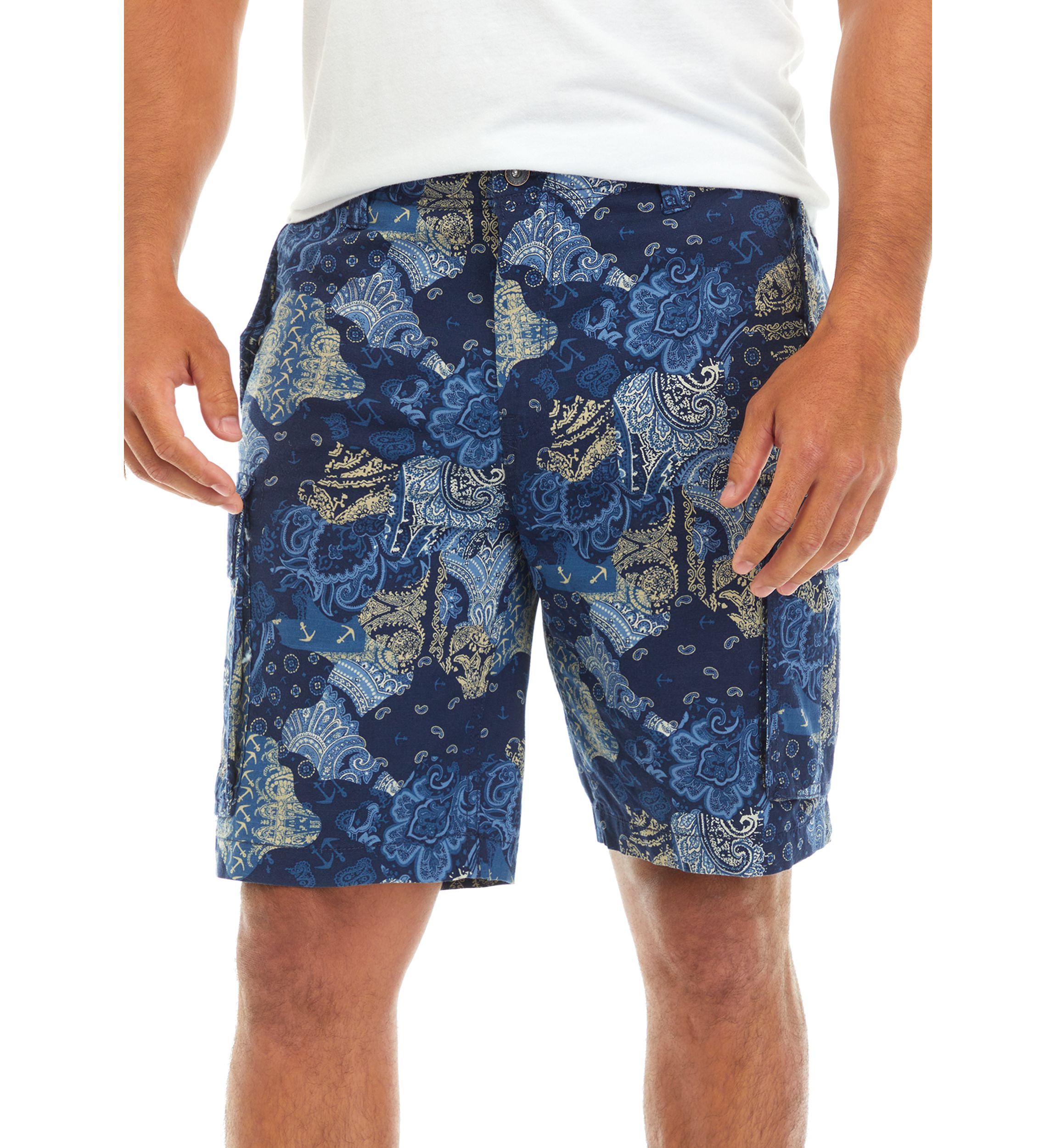 9.5" Printed Ripstop Cargo Shorts