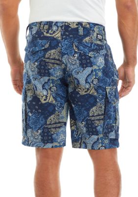 9.5" Printed Ripstop Cargo Shorts